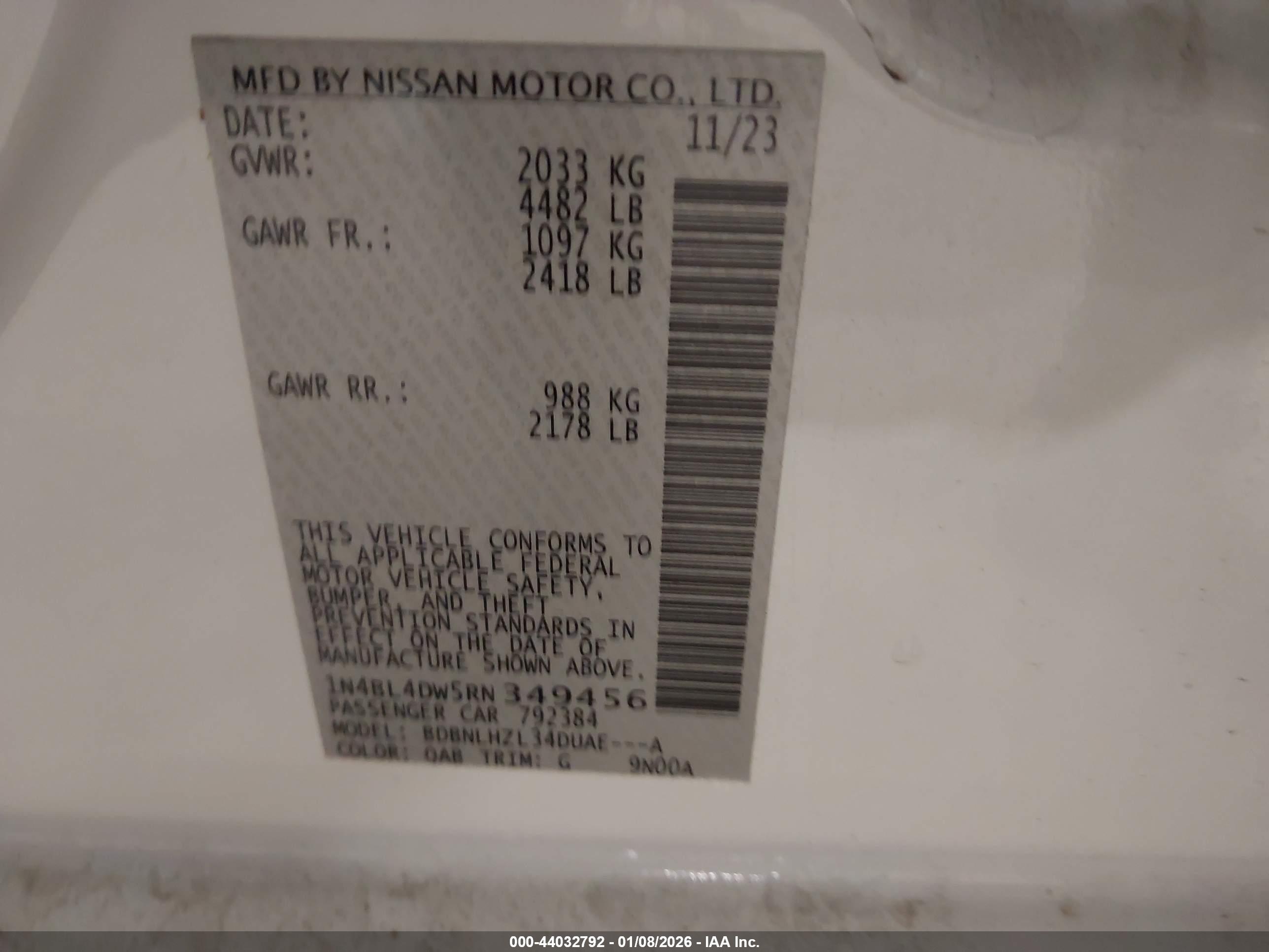 NISSAN ALTIMA image 9