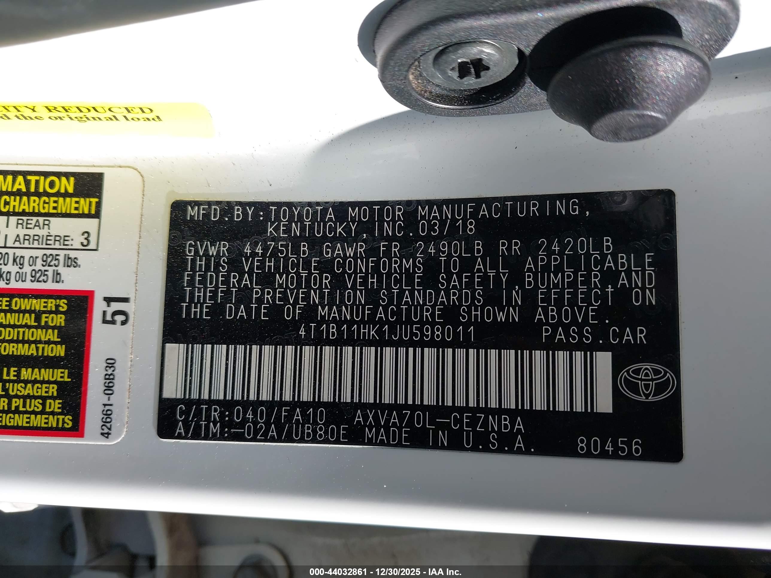 TOYOTA CAMRY image 9