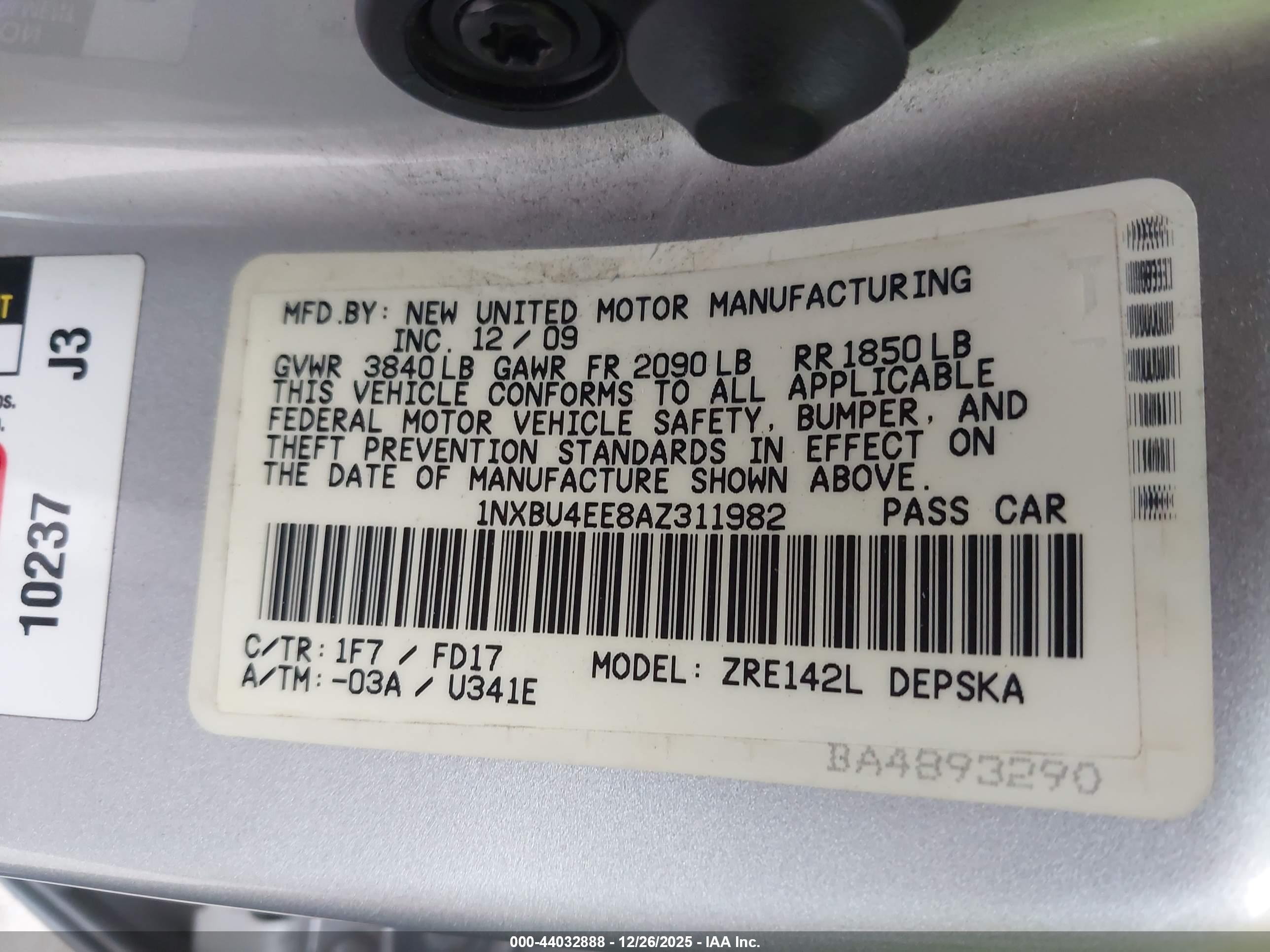 TOYOTA COROLLA image 9