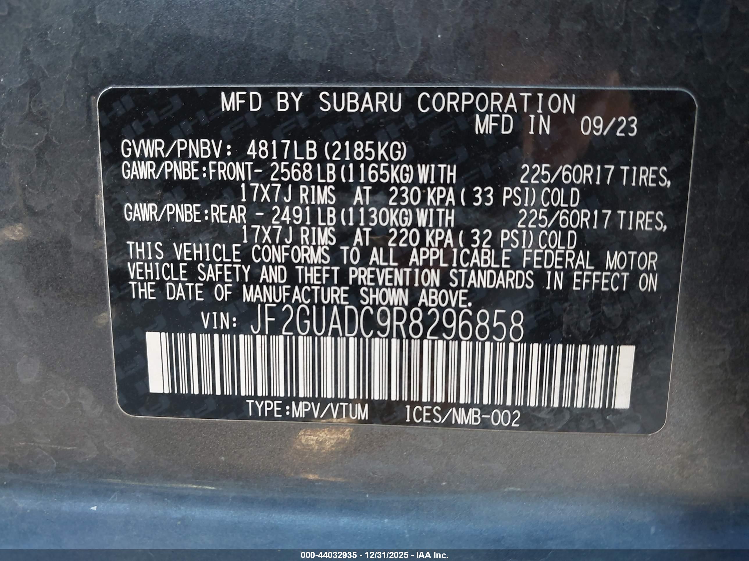 SUBARU CROSSTREK image 9