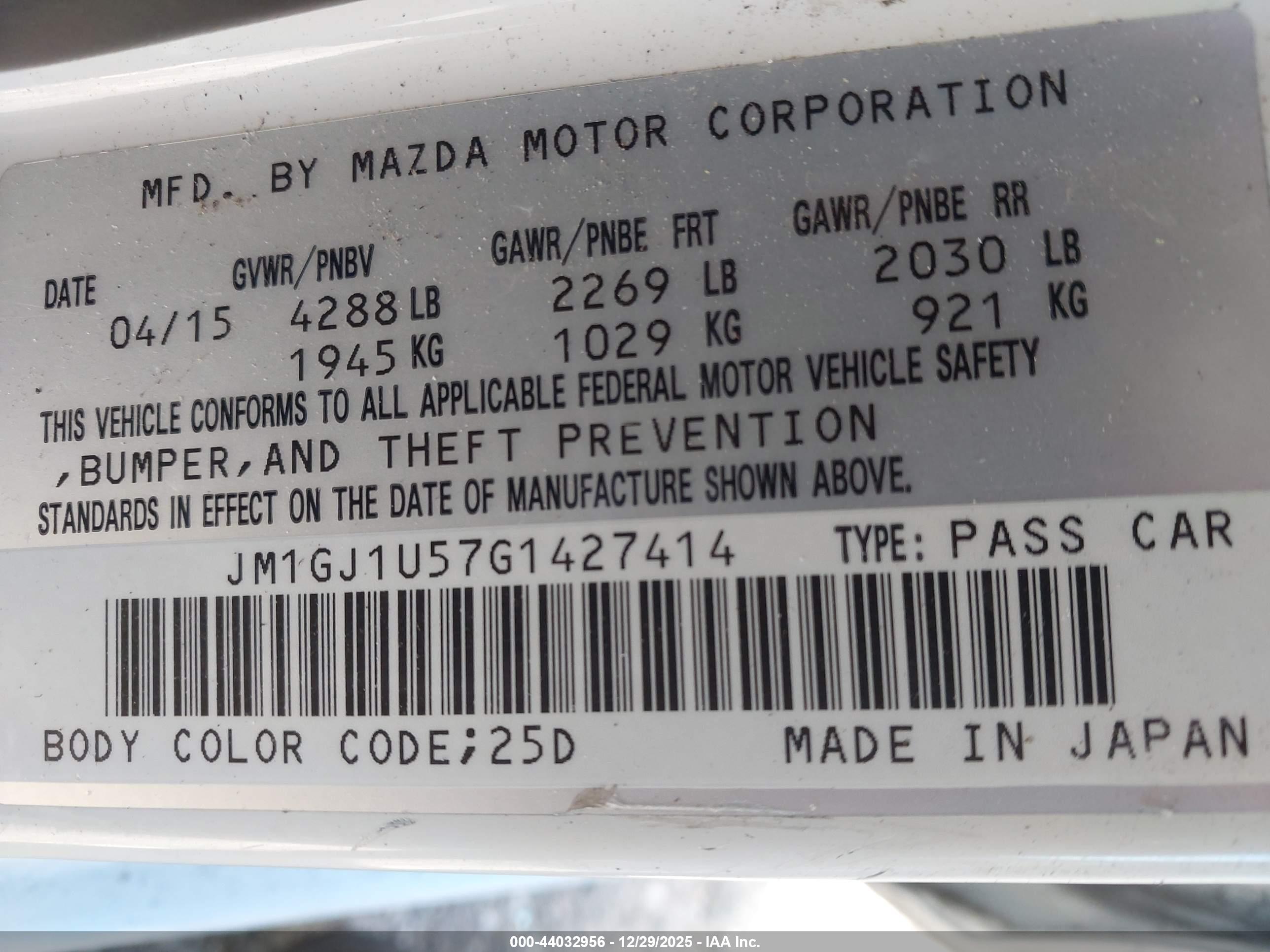 MAZDA MAZDA6 image 9