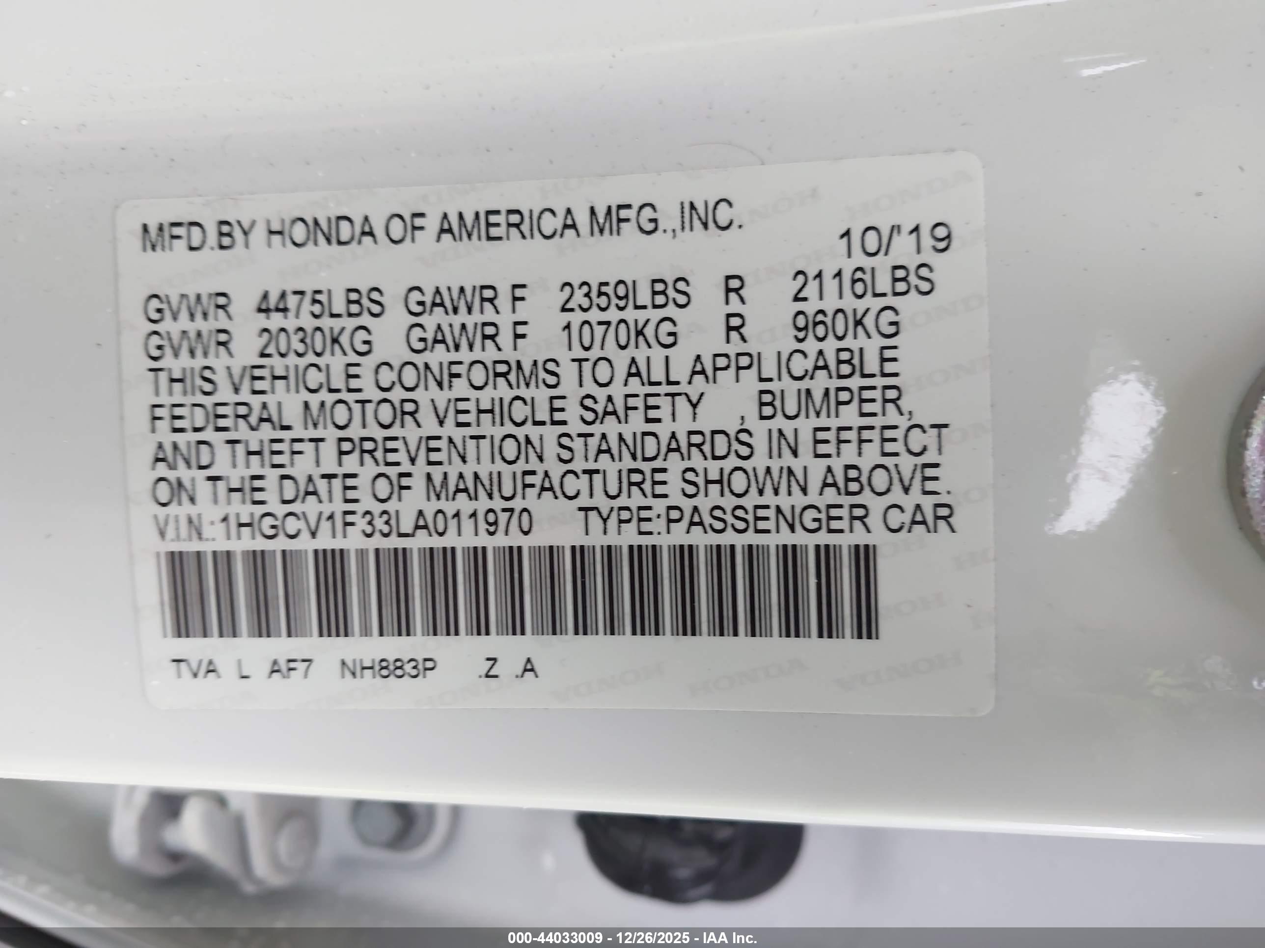 HONDA ACCORD image 9