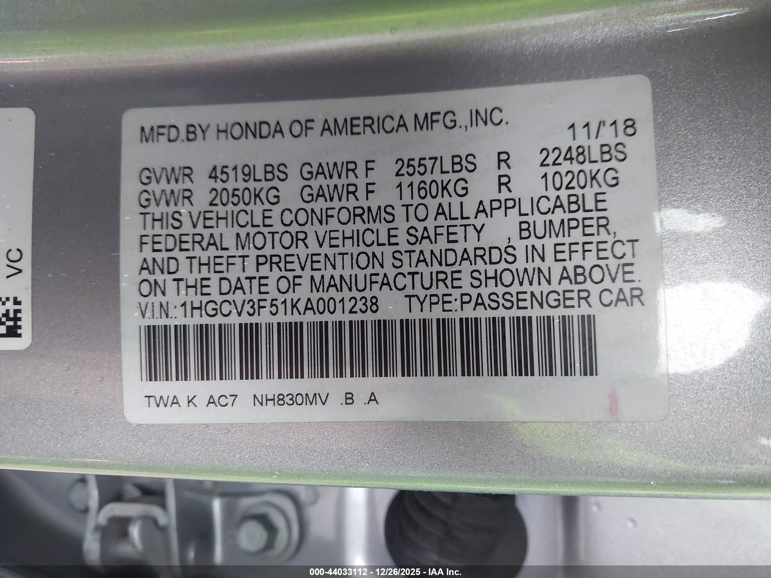 HONDA ACCORD image 9