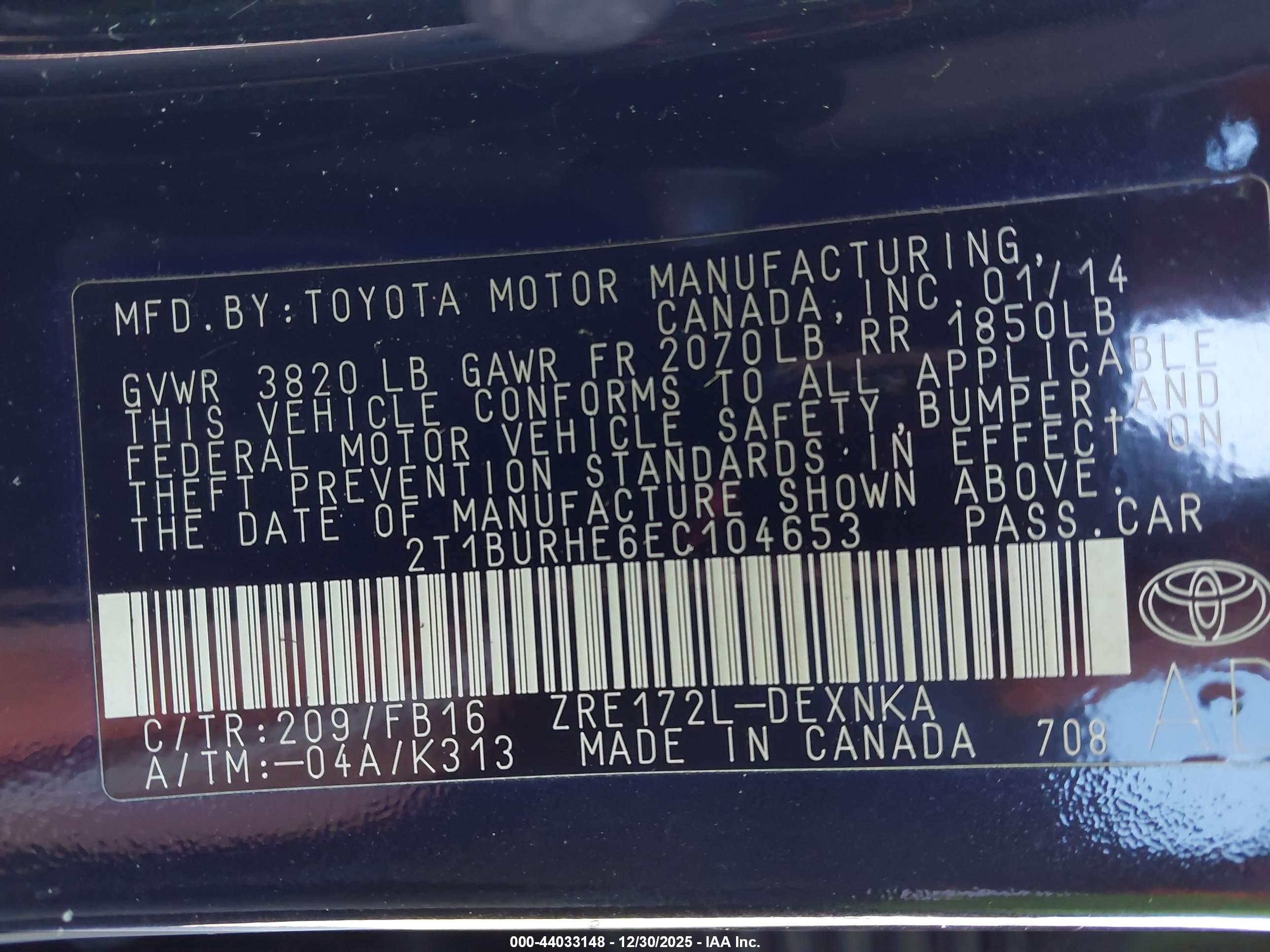 TOYOTA COROLLA image 9
