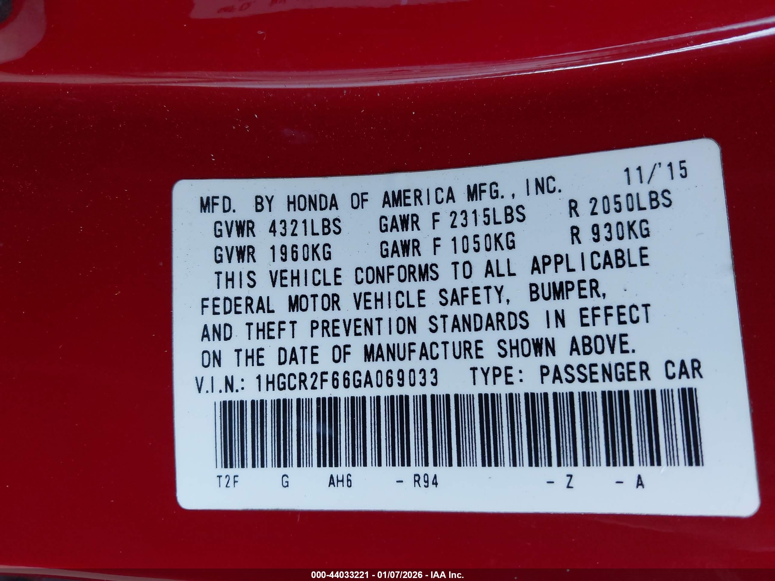 HONDA ACCORD image 9