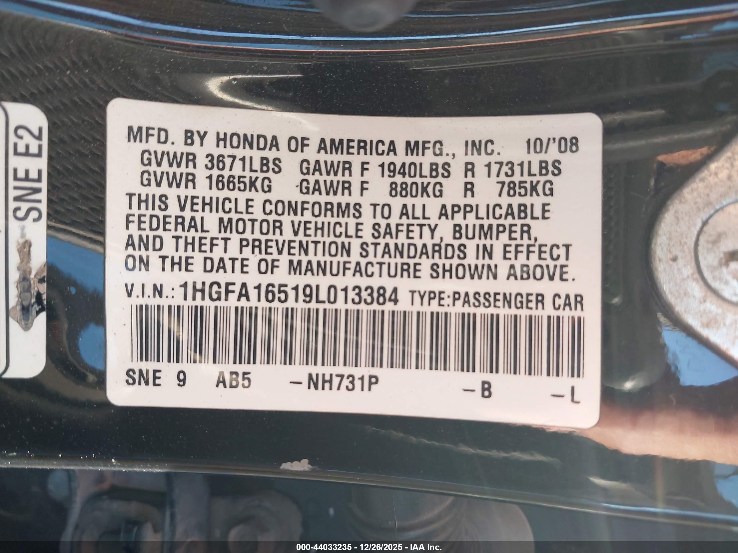 HONDA CIVIC image 9