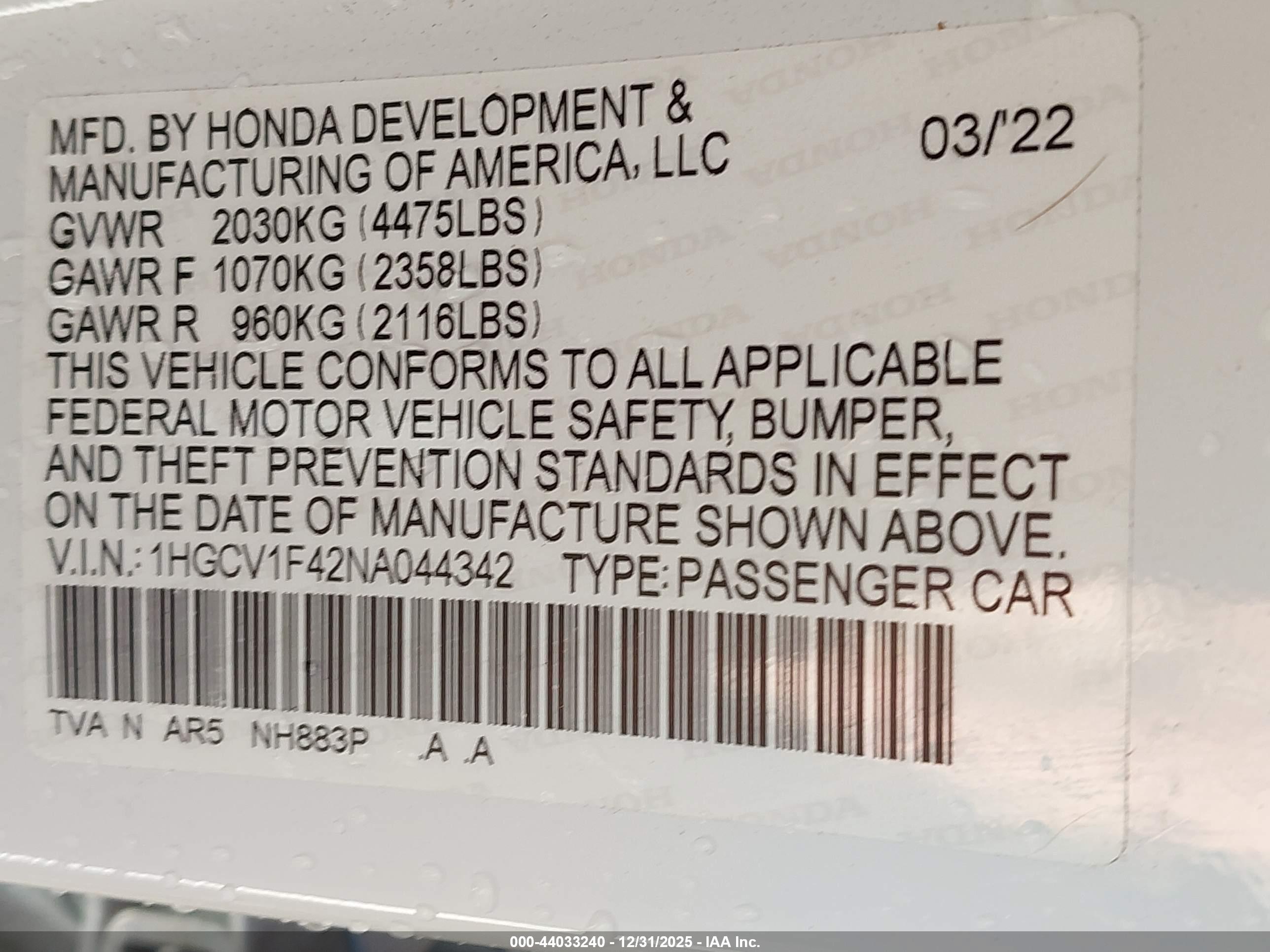 HONDA ACCORD image 9