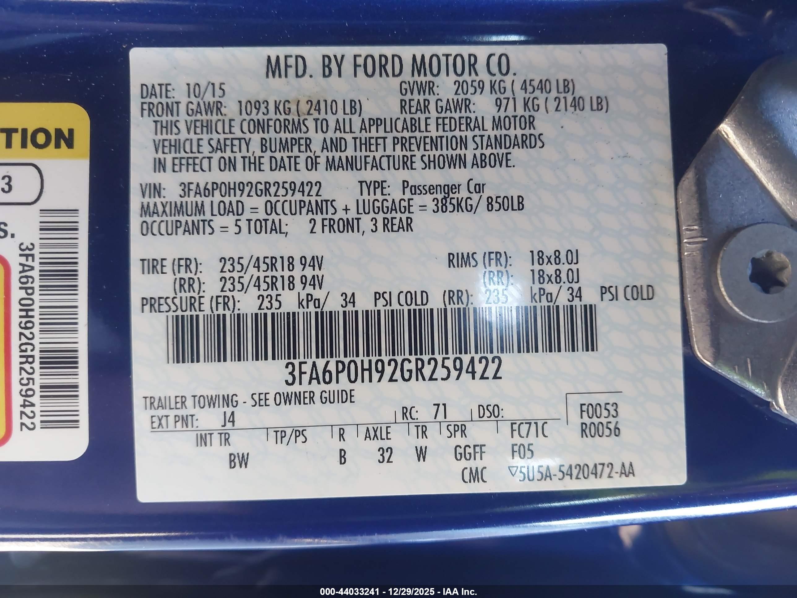 FORD FUSION image 9