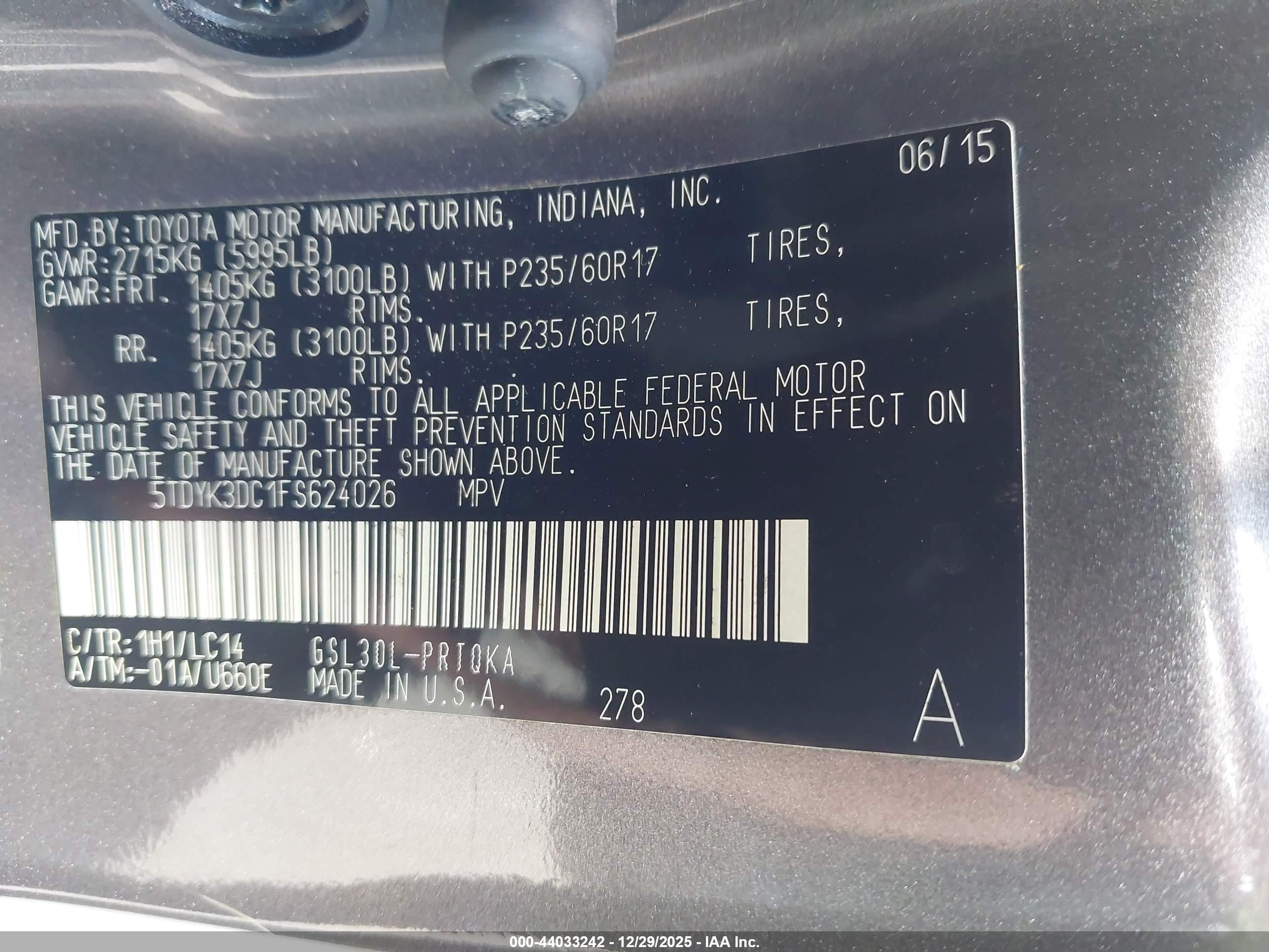 TOYOTA SIENNA image 9