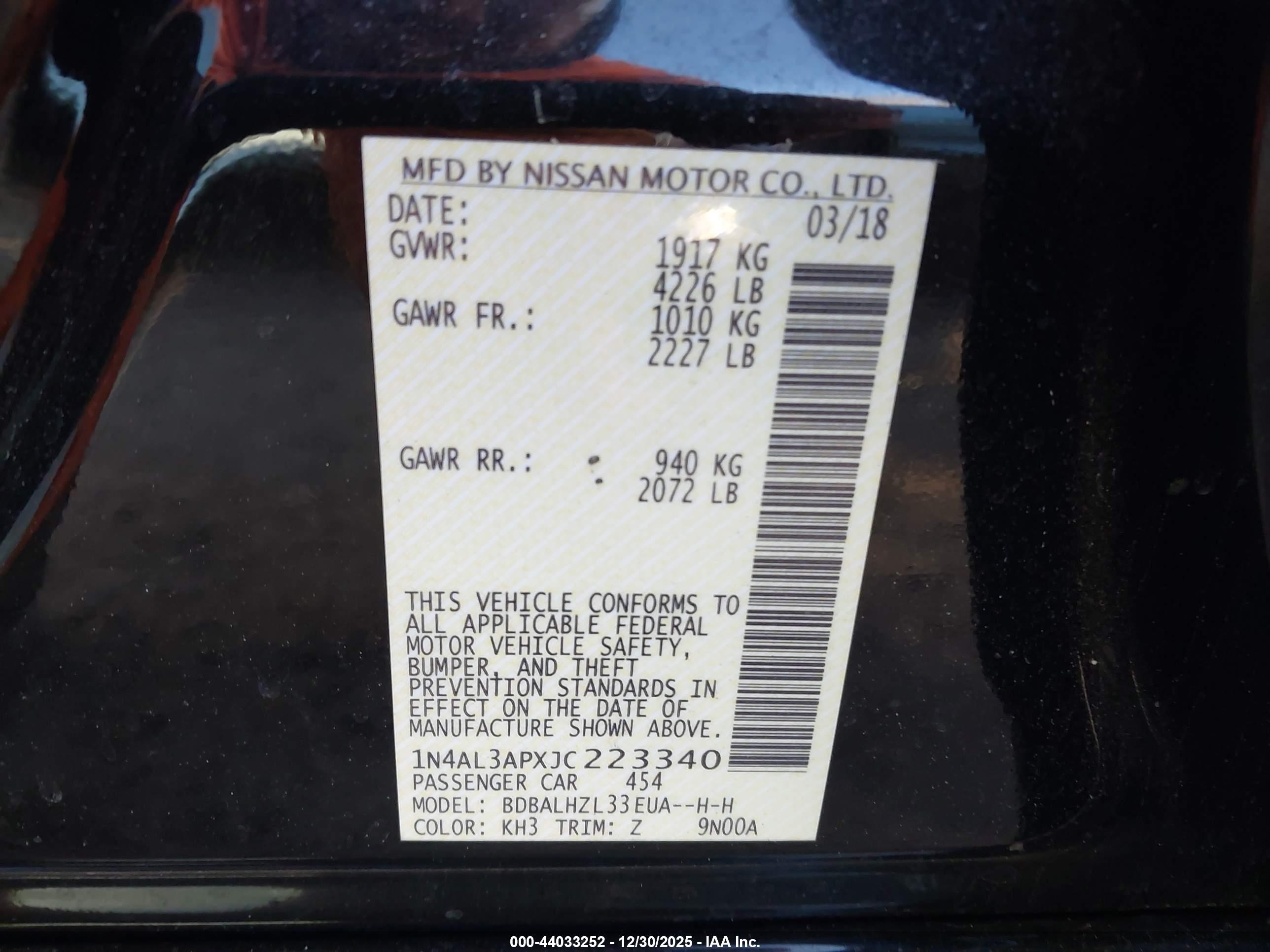 NISSAN ALTIMA image 9