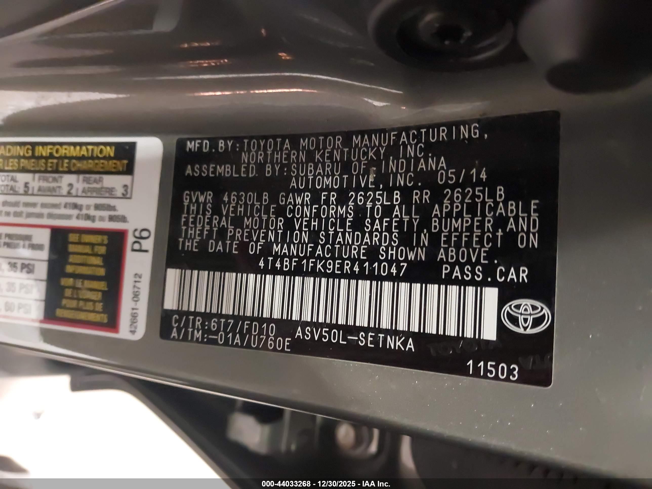 TOYOTA CAMRY image 9