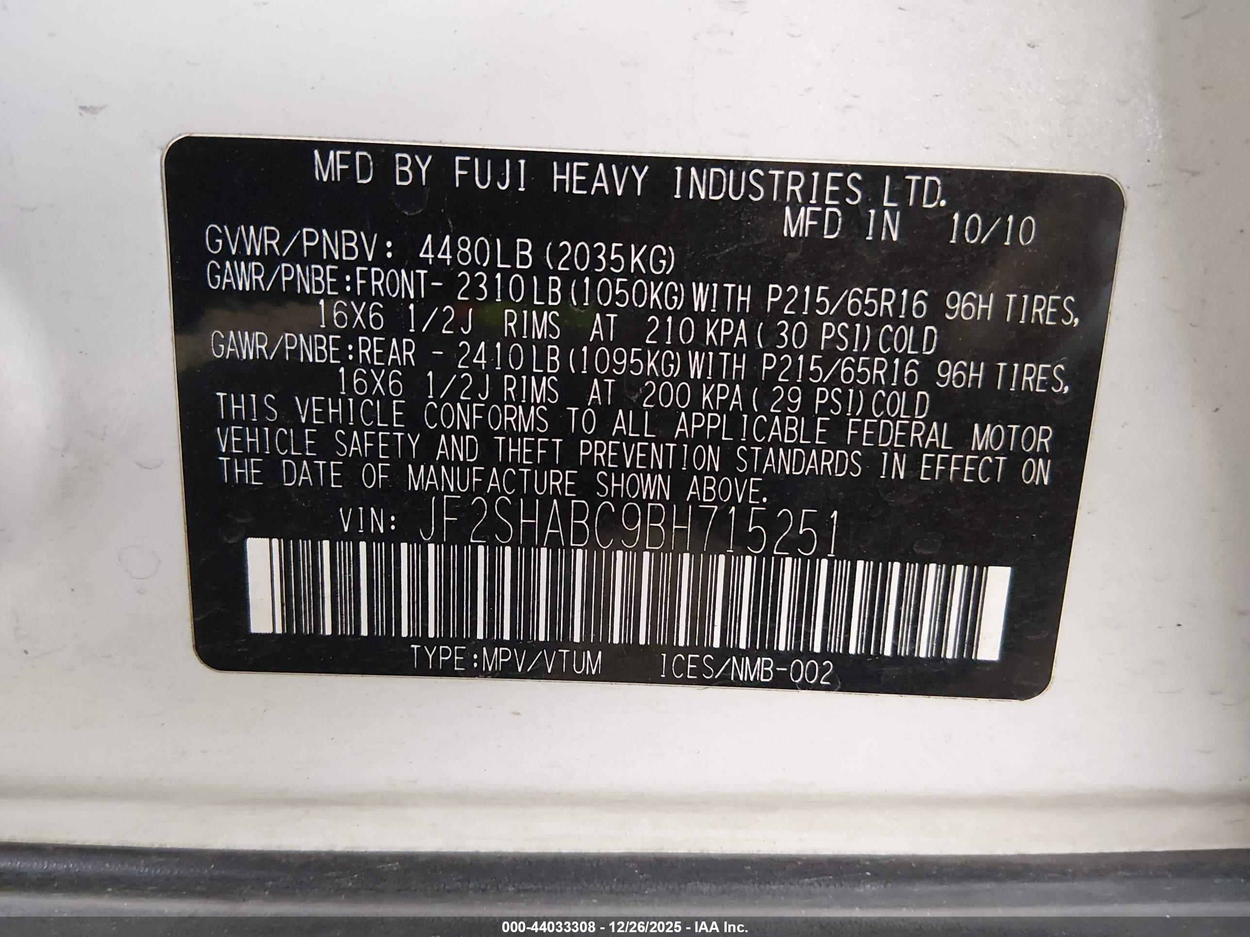 SUBARU FORESTER image 9