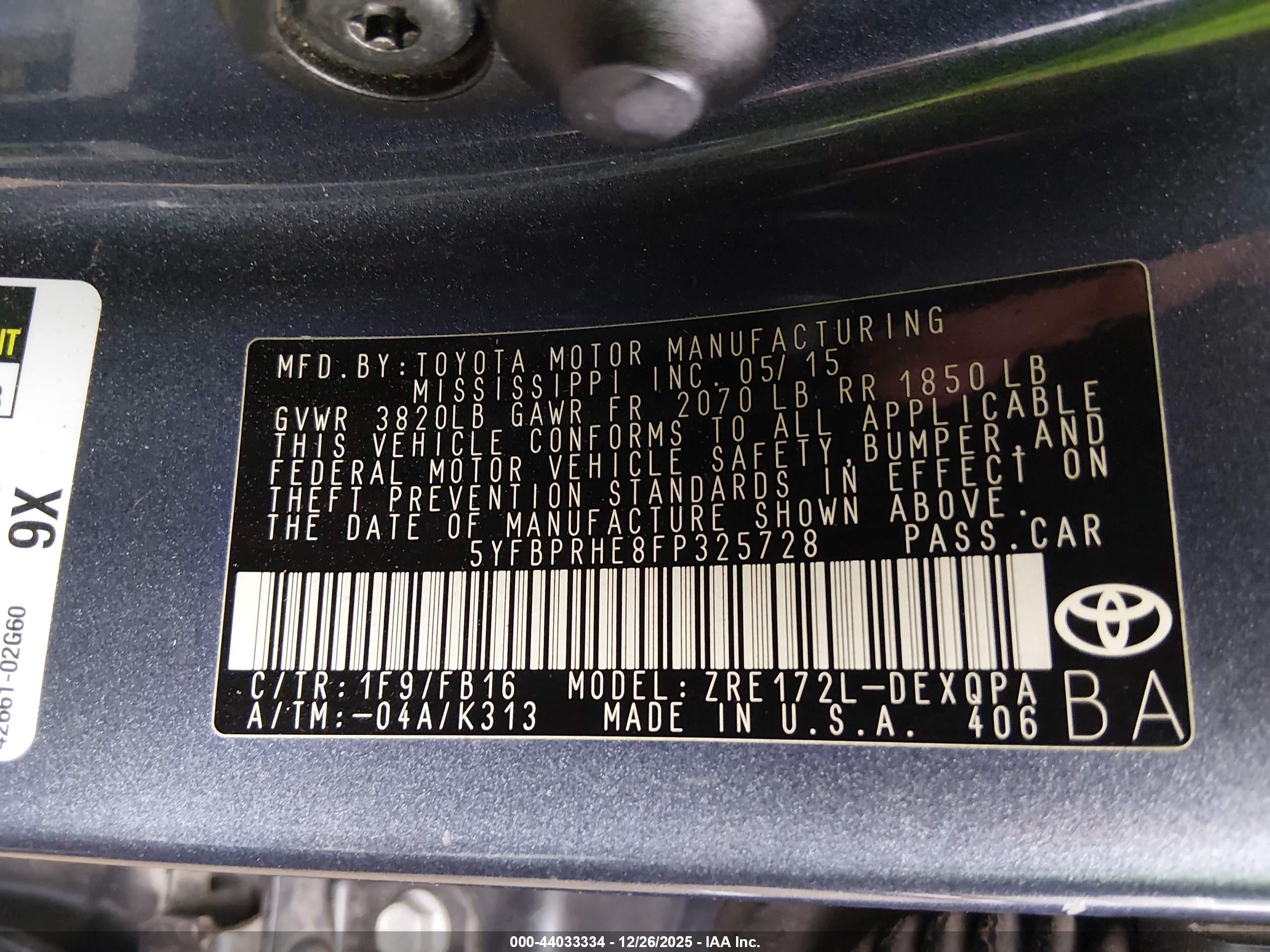 TOYOTA COROLLA image 9