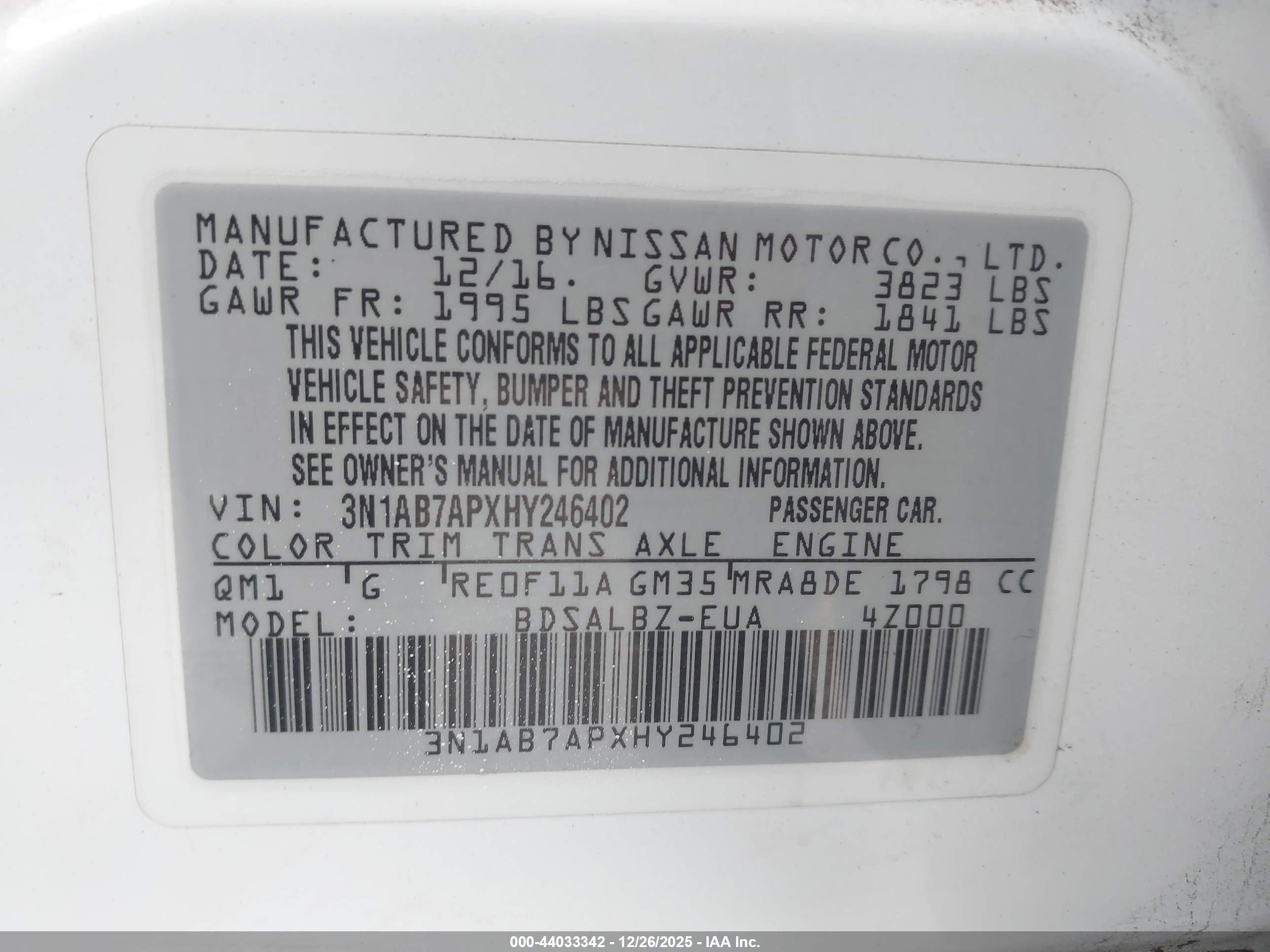 NISSAN SENTRA image 9