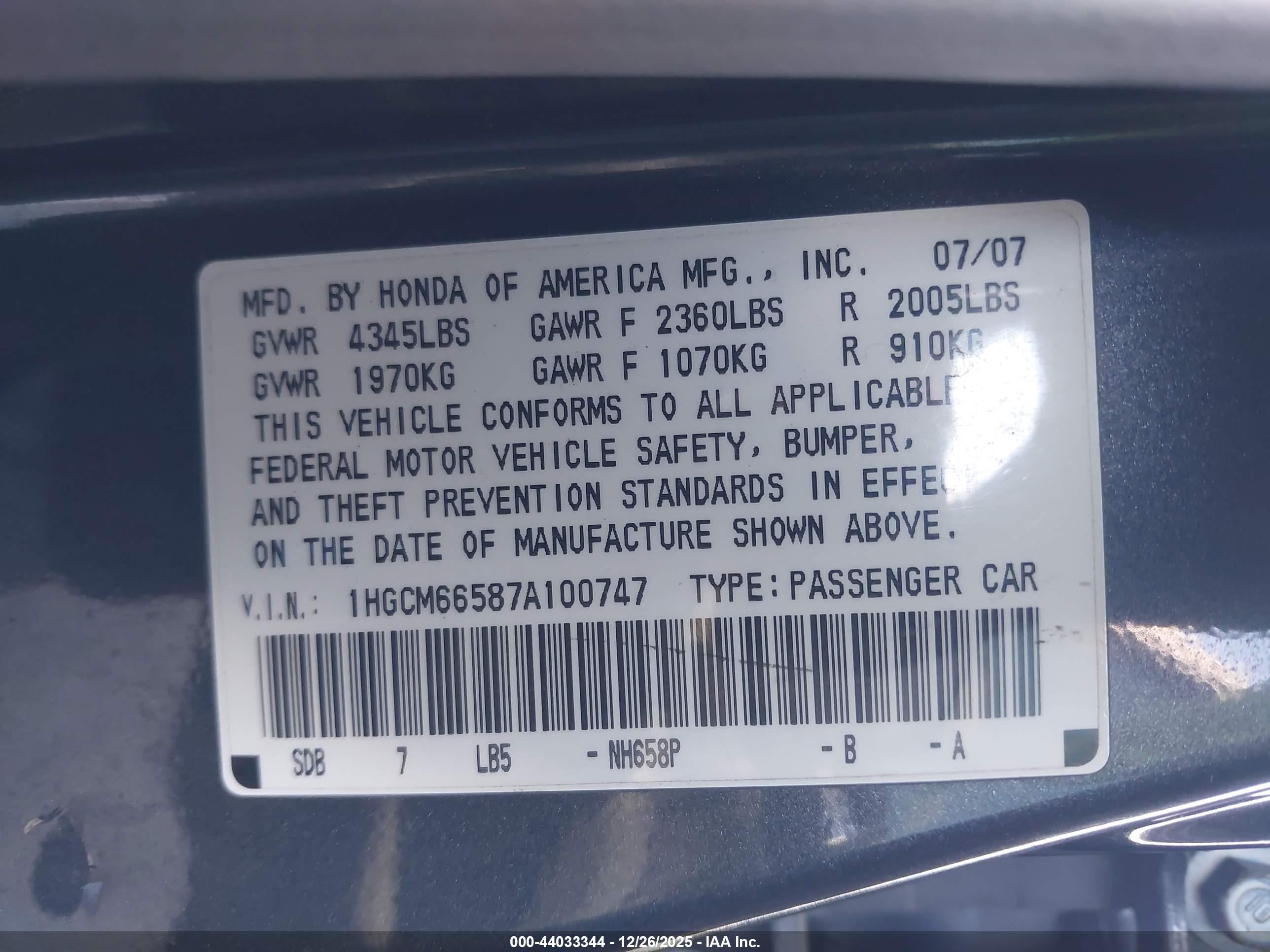 HONDA ACCORD image 9