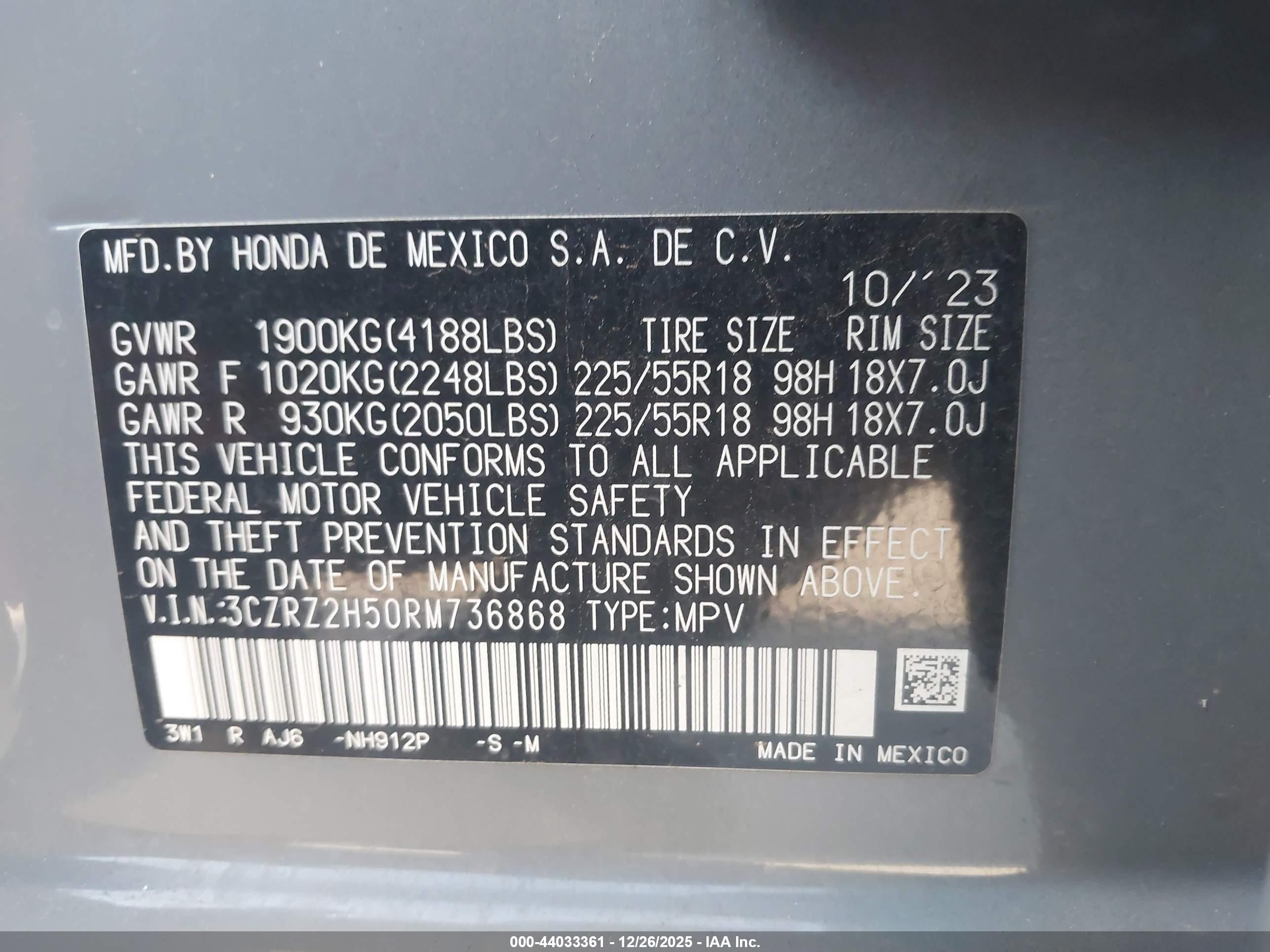 HONDA HR-V image 9