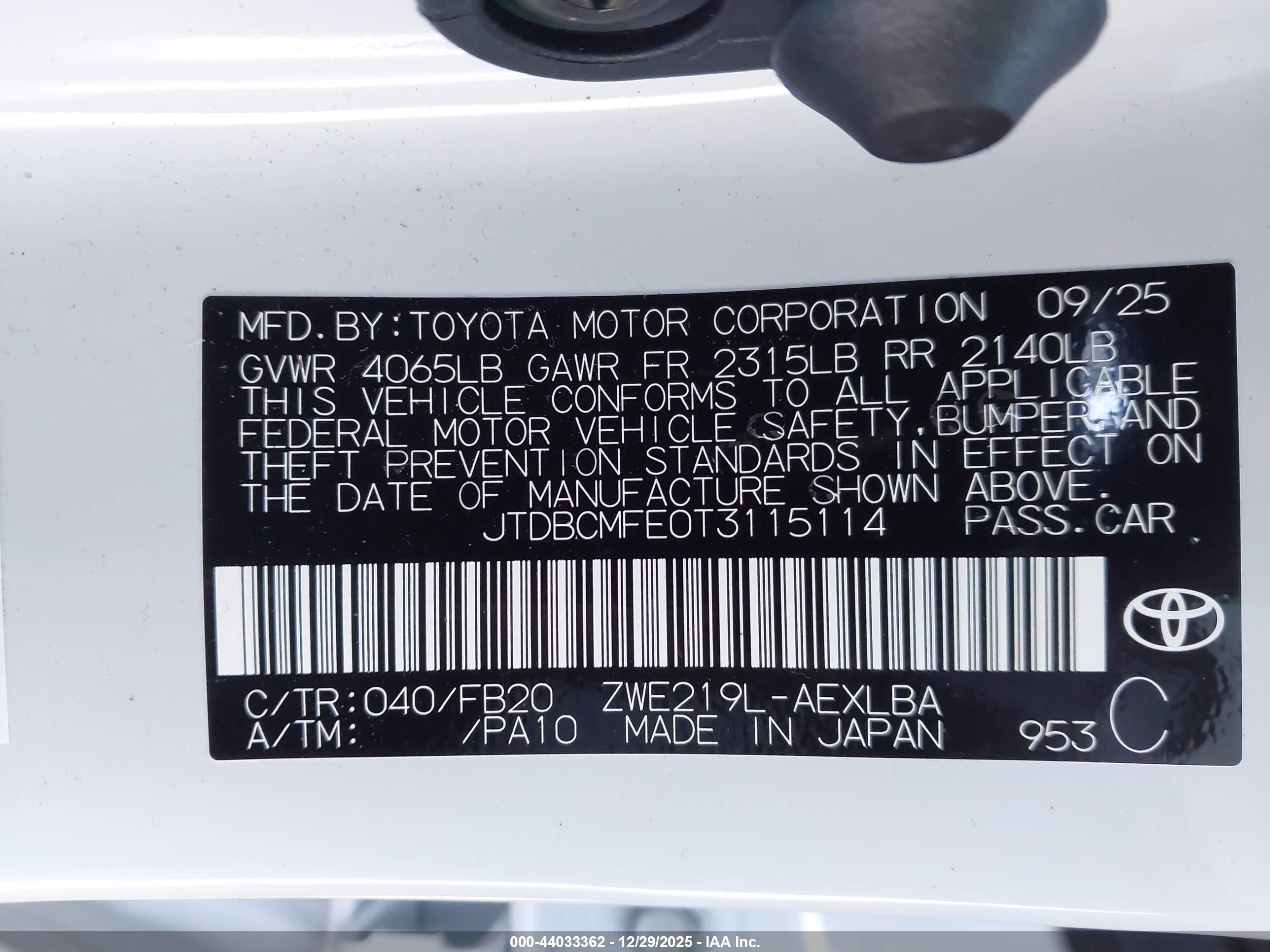 TOYOTA COROLLA image 9