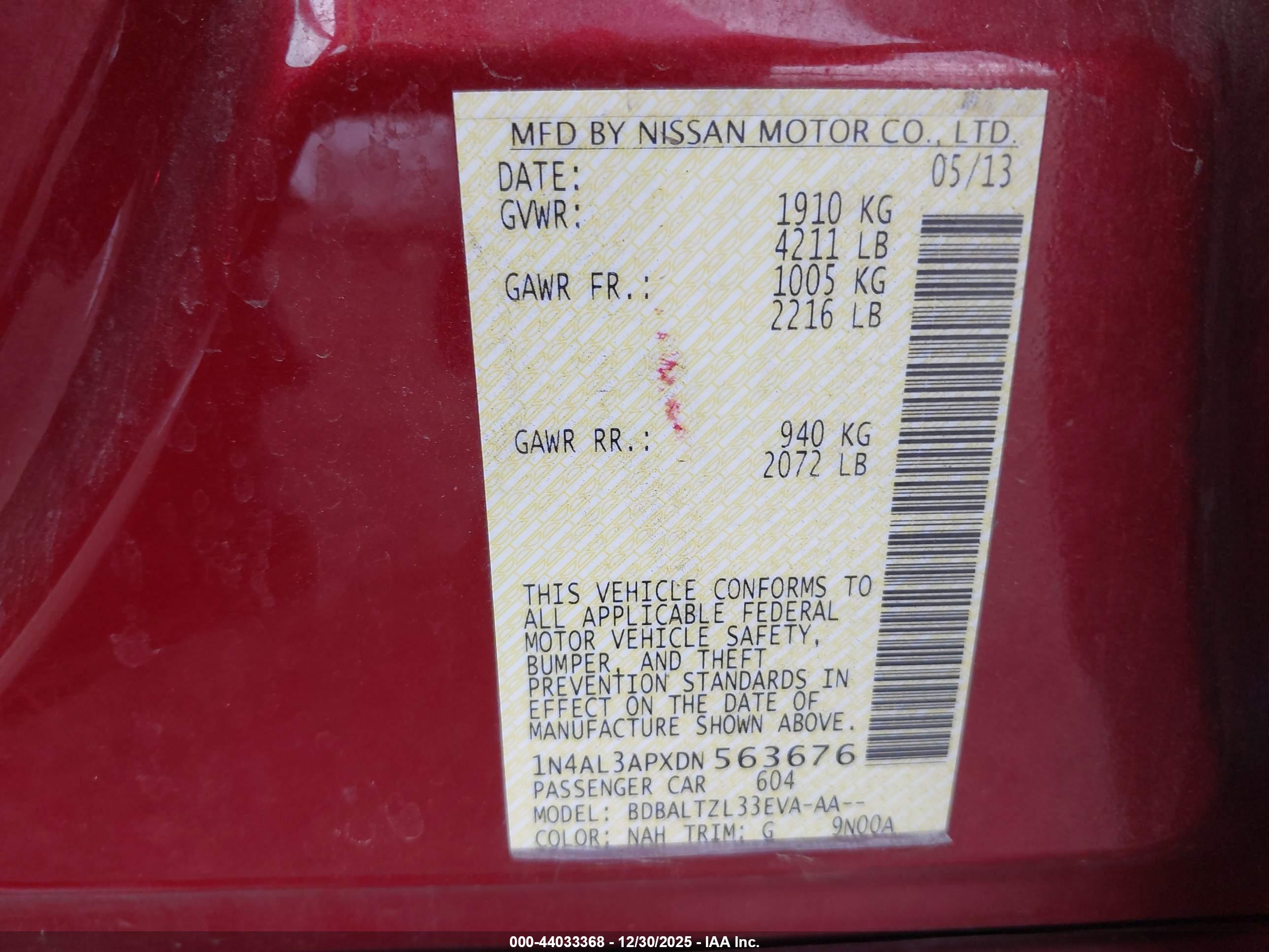 NISSAN ALTIMA image 9