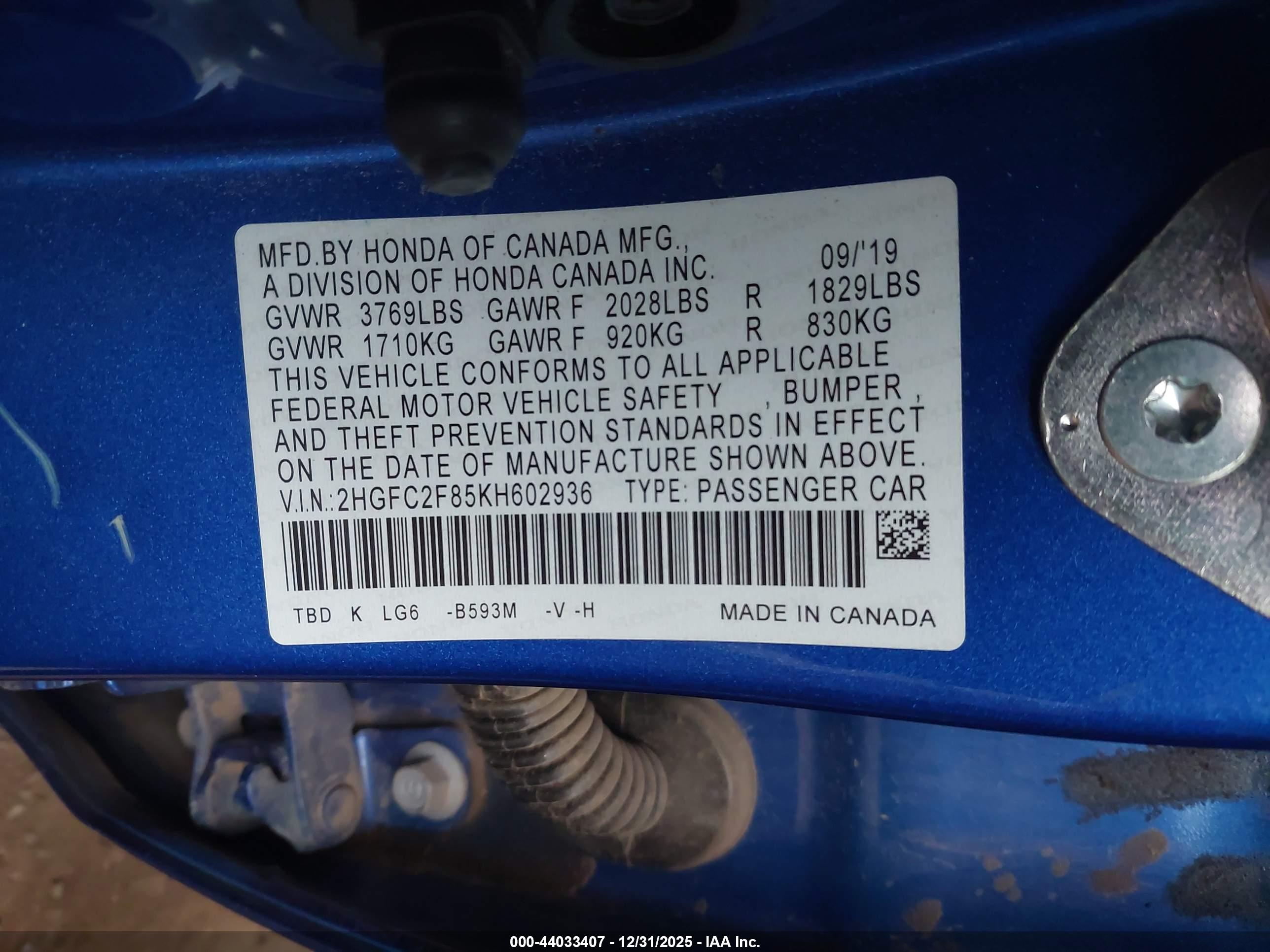 HONDA CIVIC image 9
