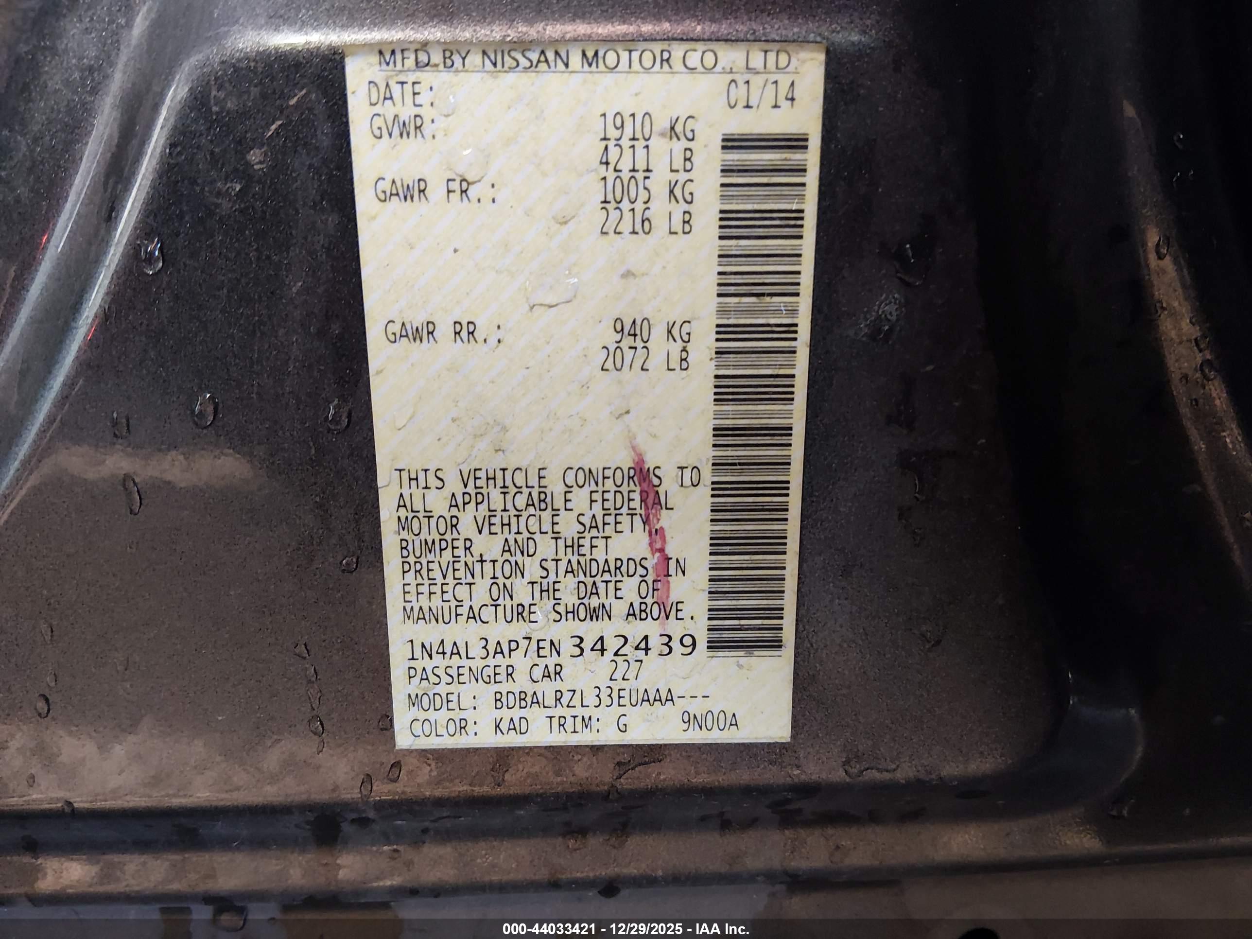NISSAN ALTIMA image 9
