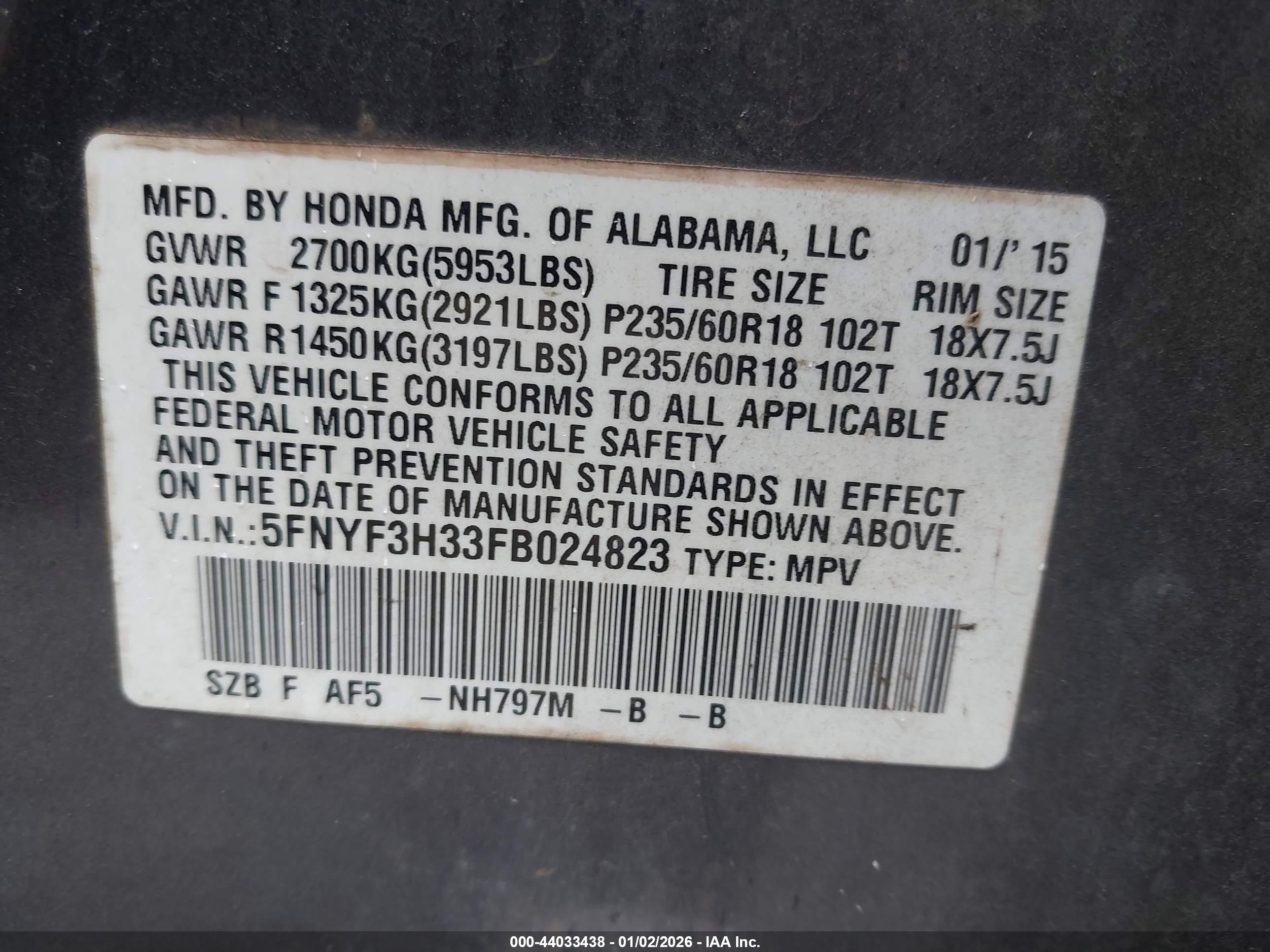 HONDA PILOT image 9