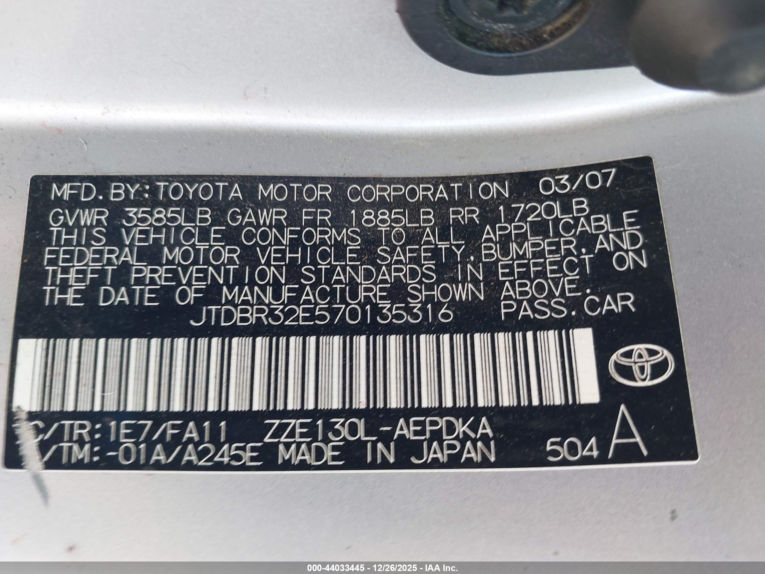 TOYOTA COROLLA image 9