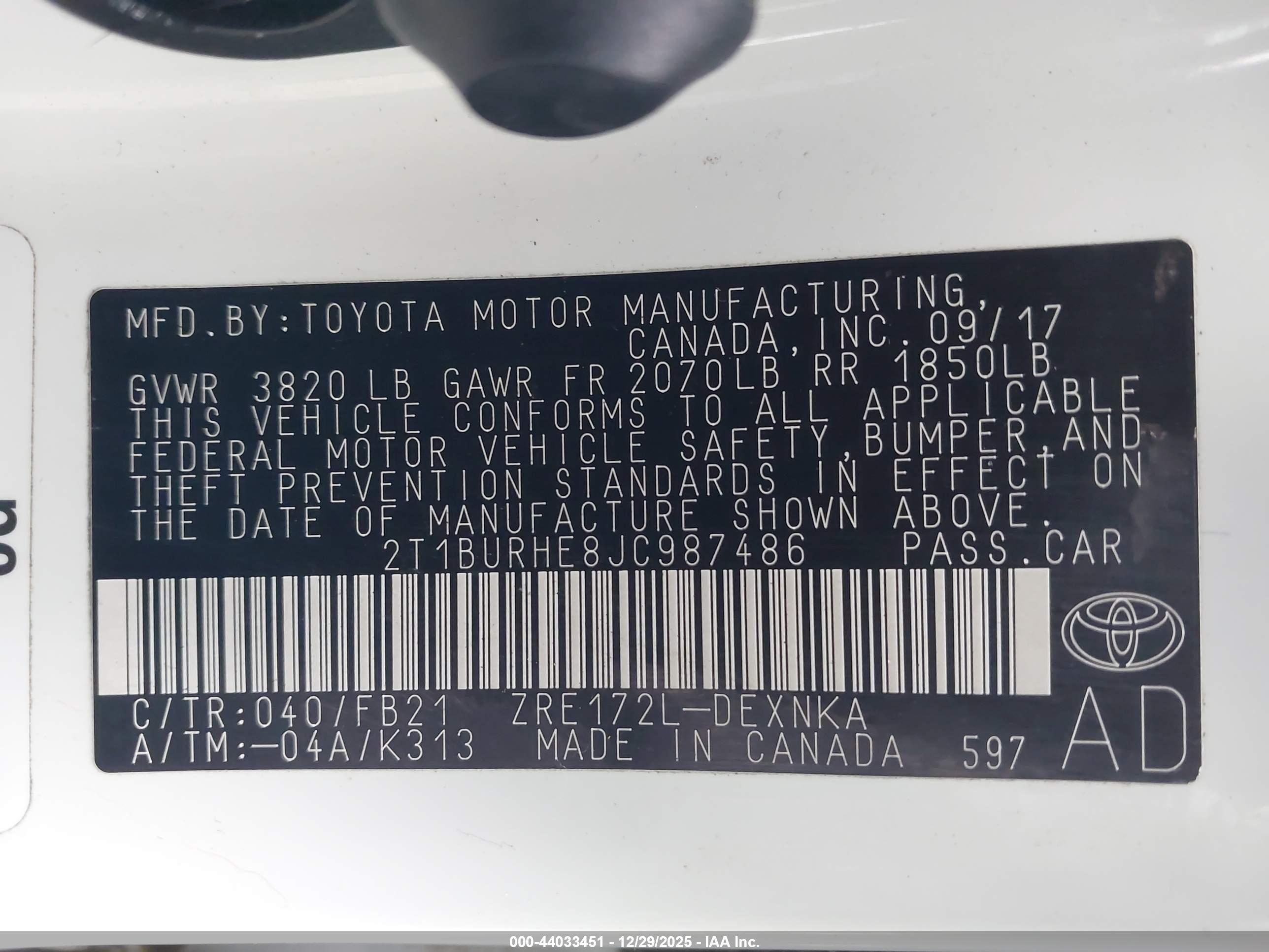 TOYOTA COROLLA image 9