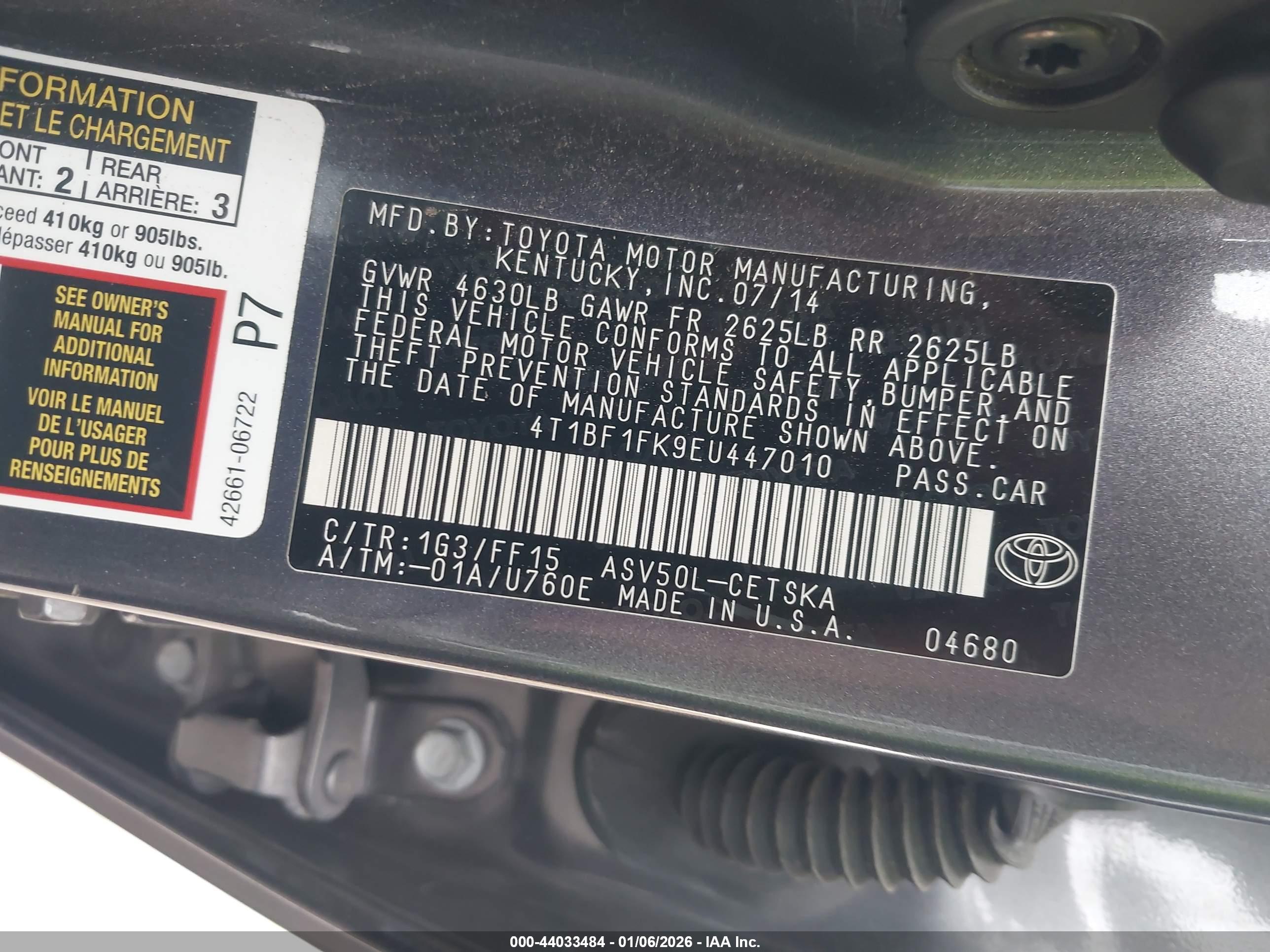 TOYOTA CAMRY image 9