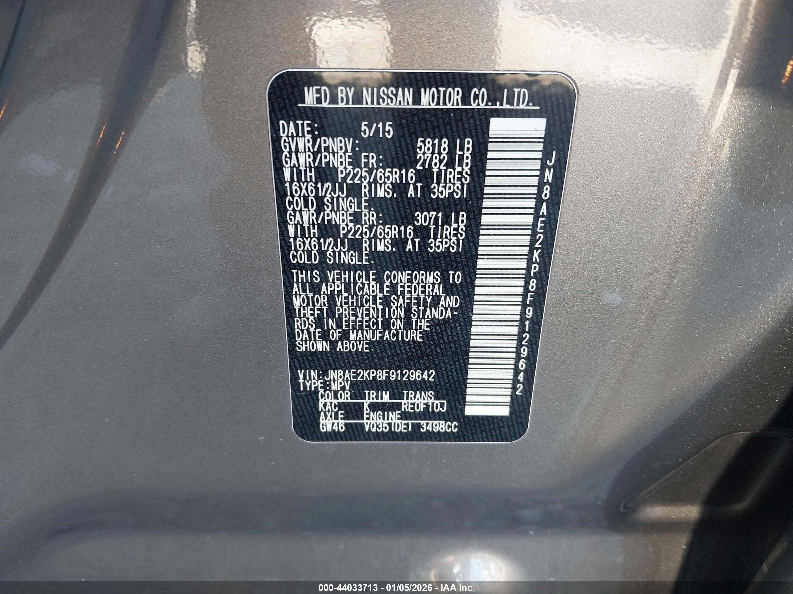 NISSAN QUEST image 9