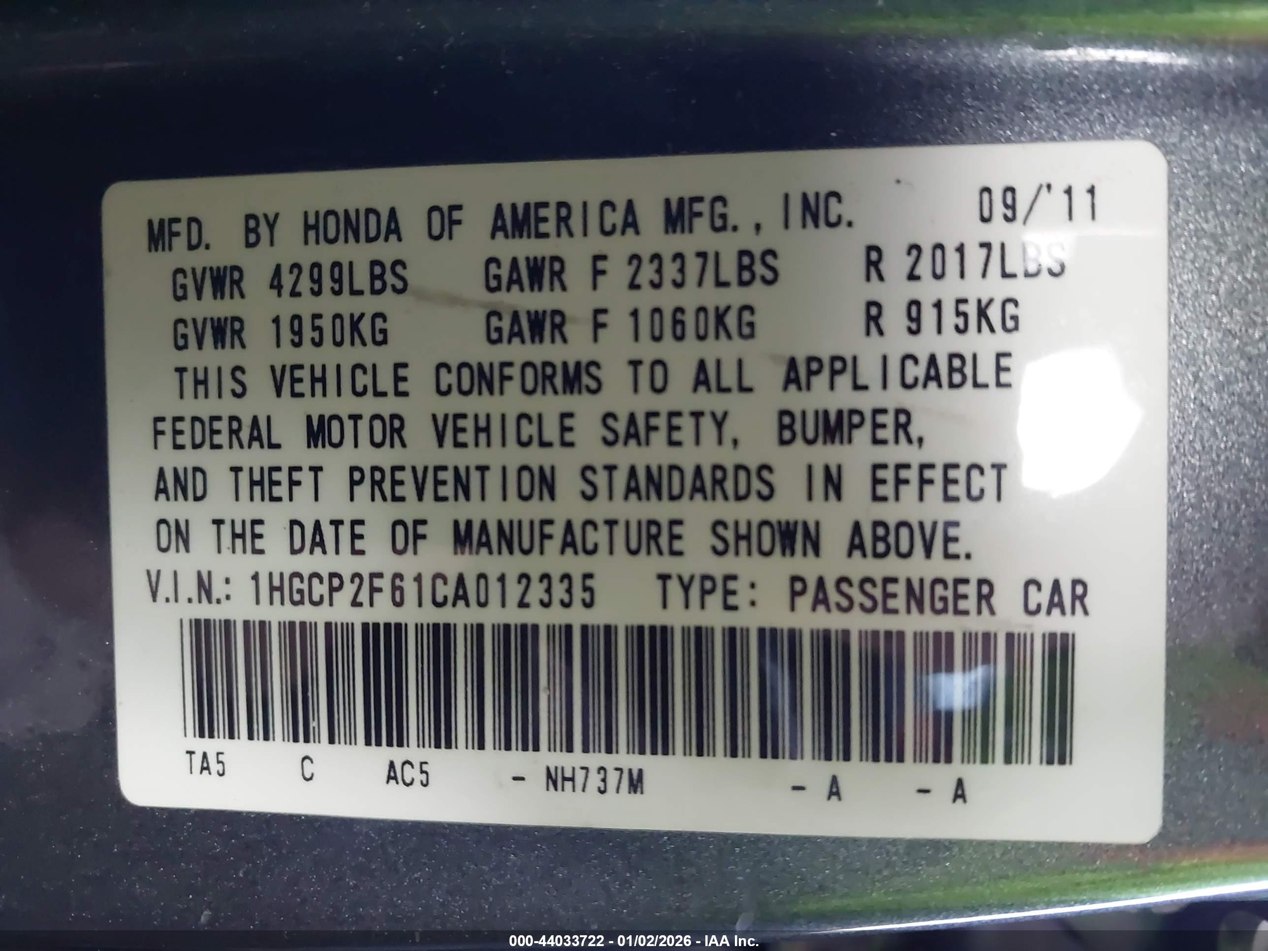 HONDA ACCORD image 9