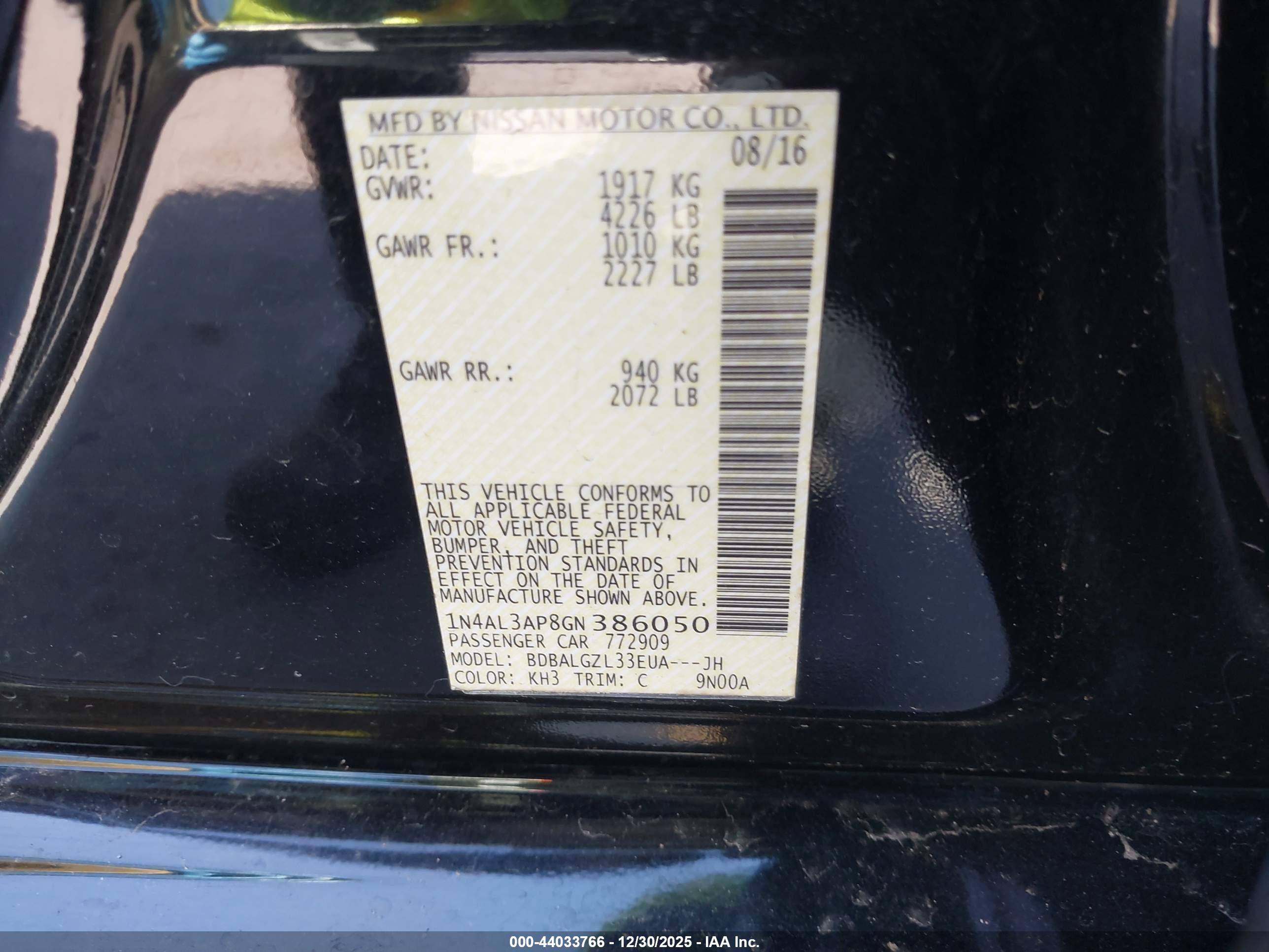 NISSAN ALTIMA image 9