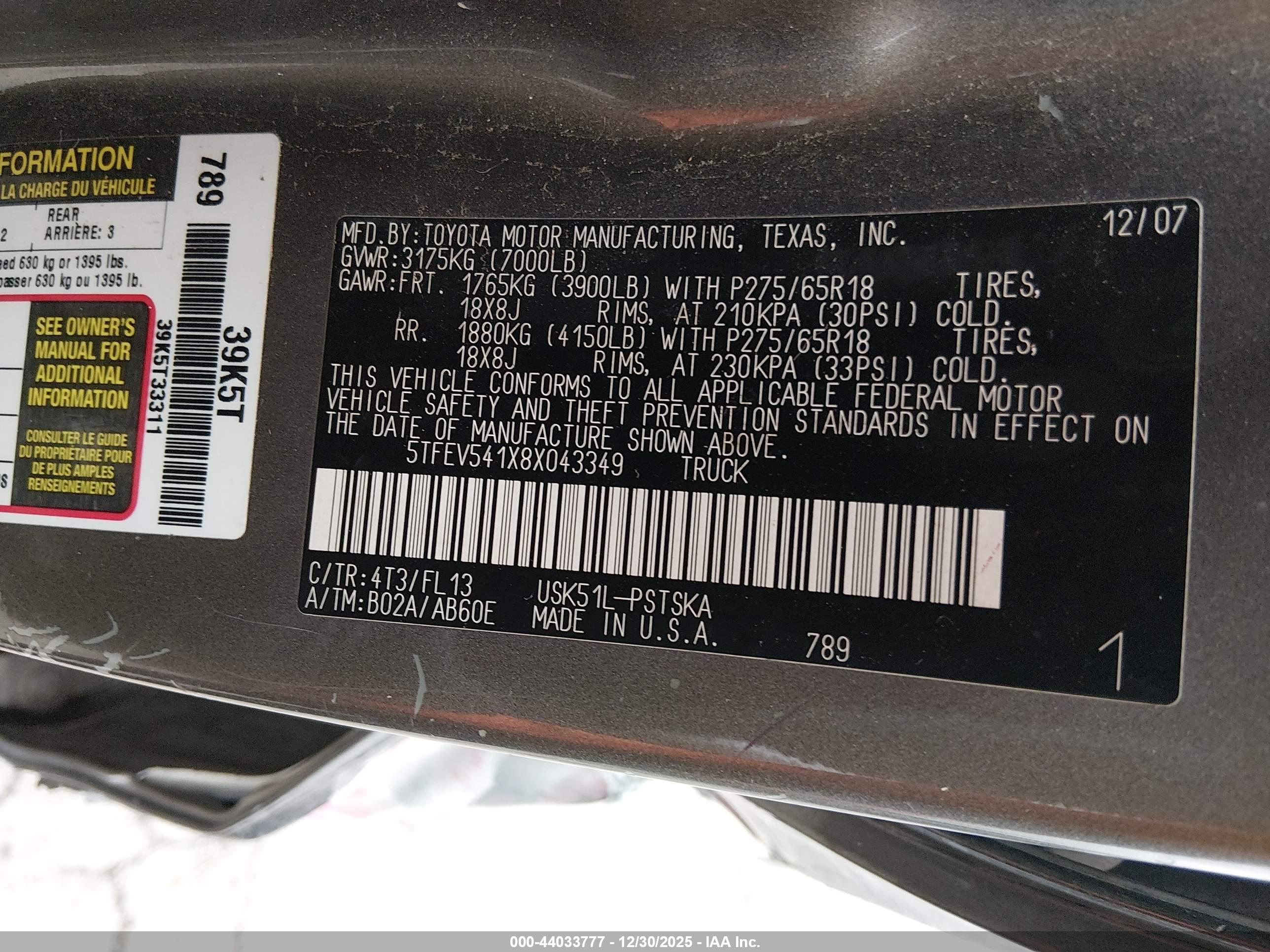 TOYOTA TUNDRA image 9