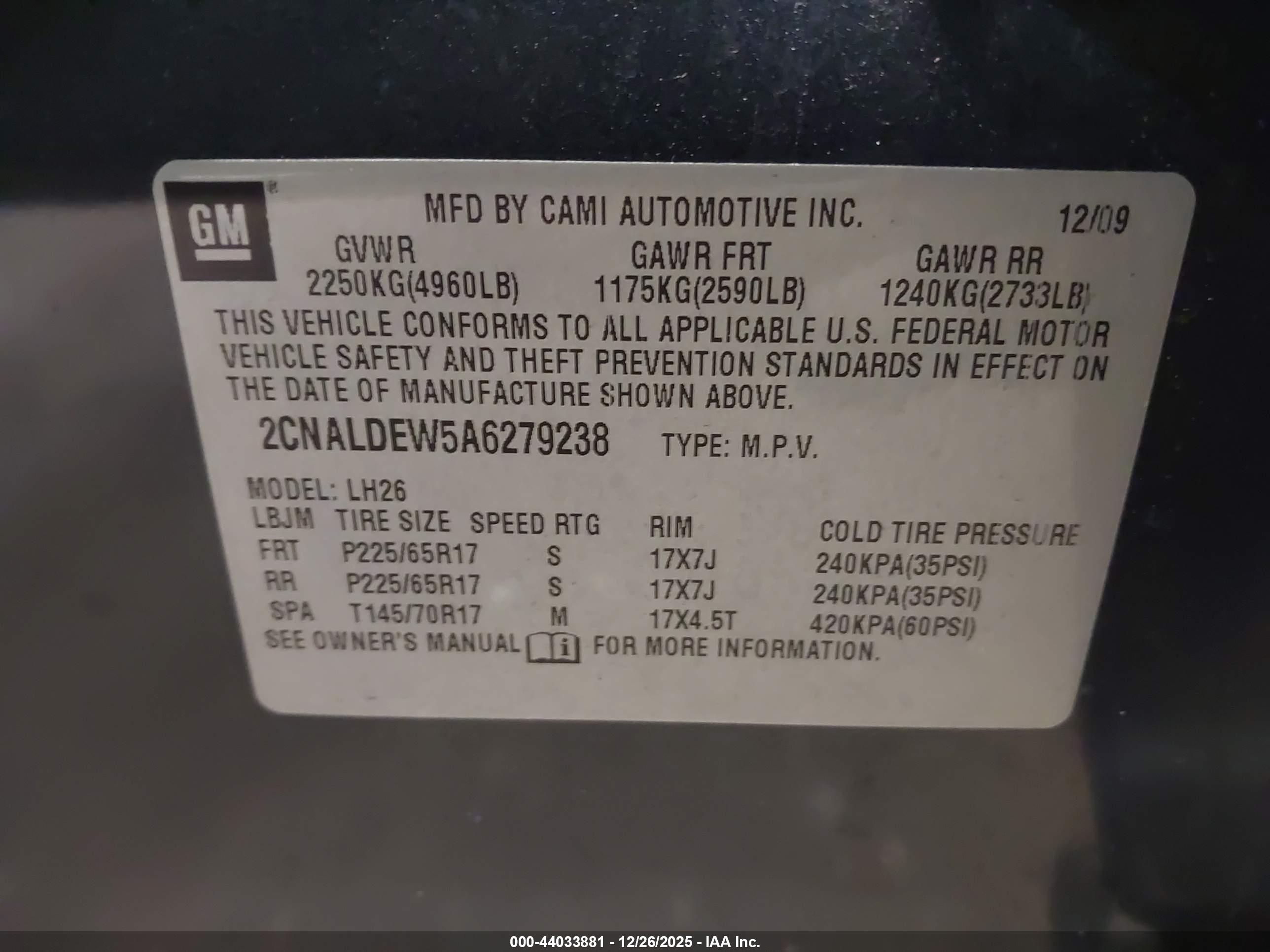 CHEVROLET EQUINOX image 9