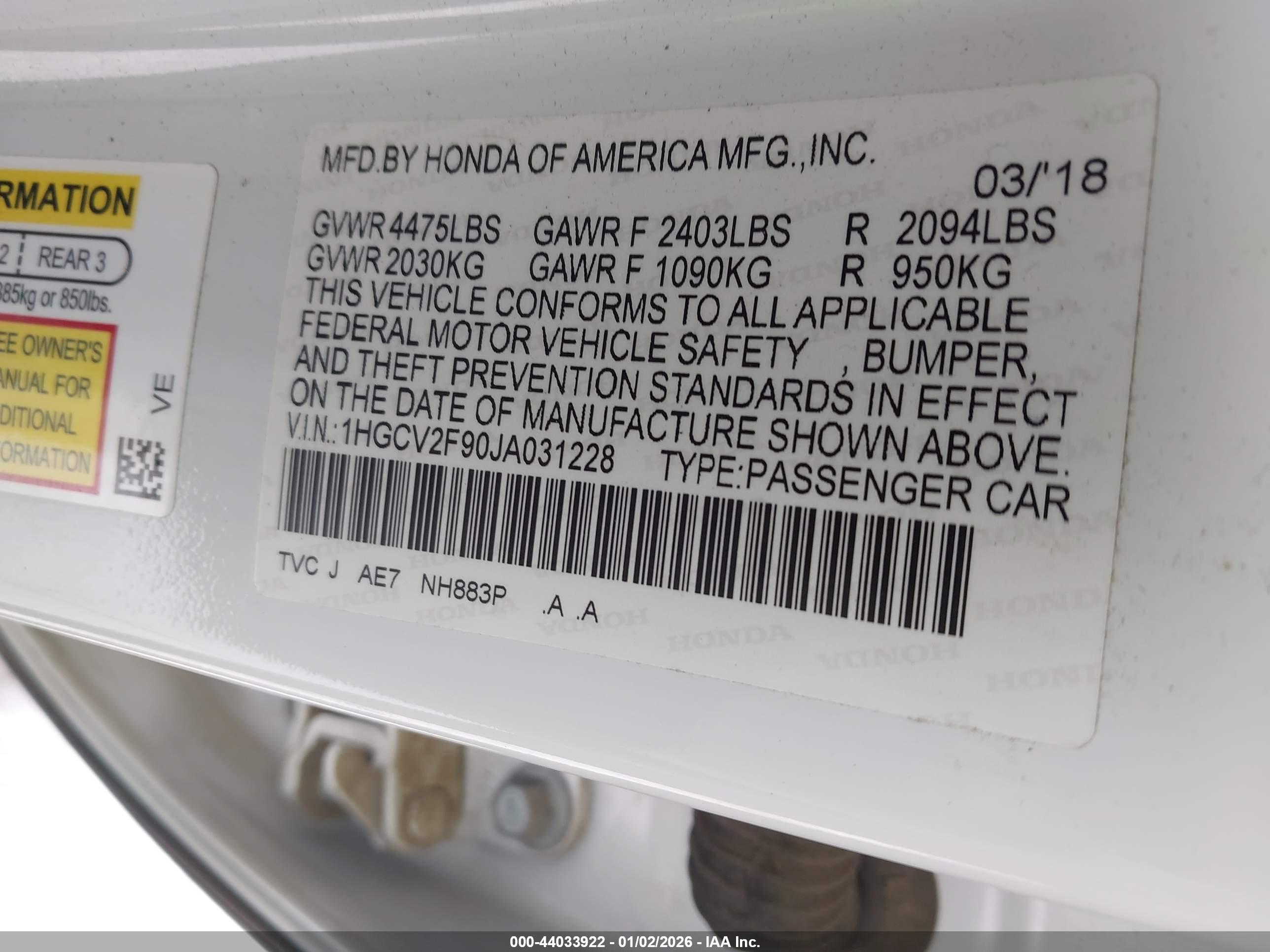 HONDA ACCORD image 9