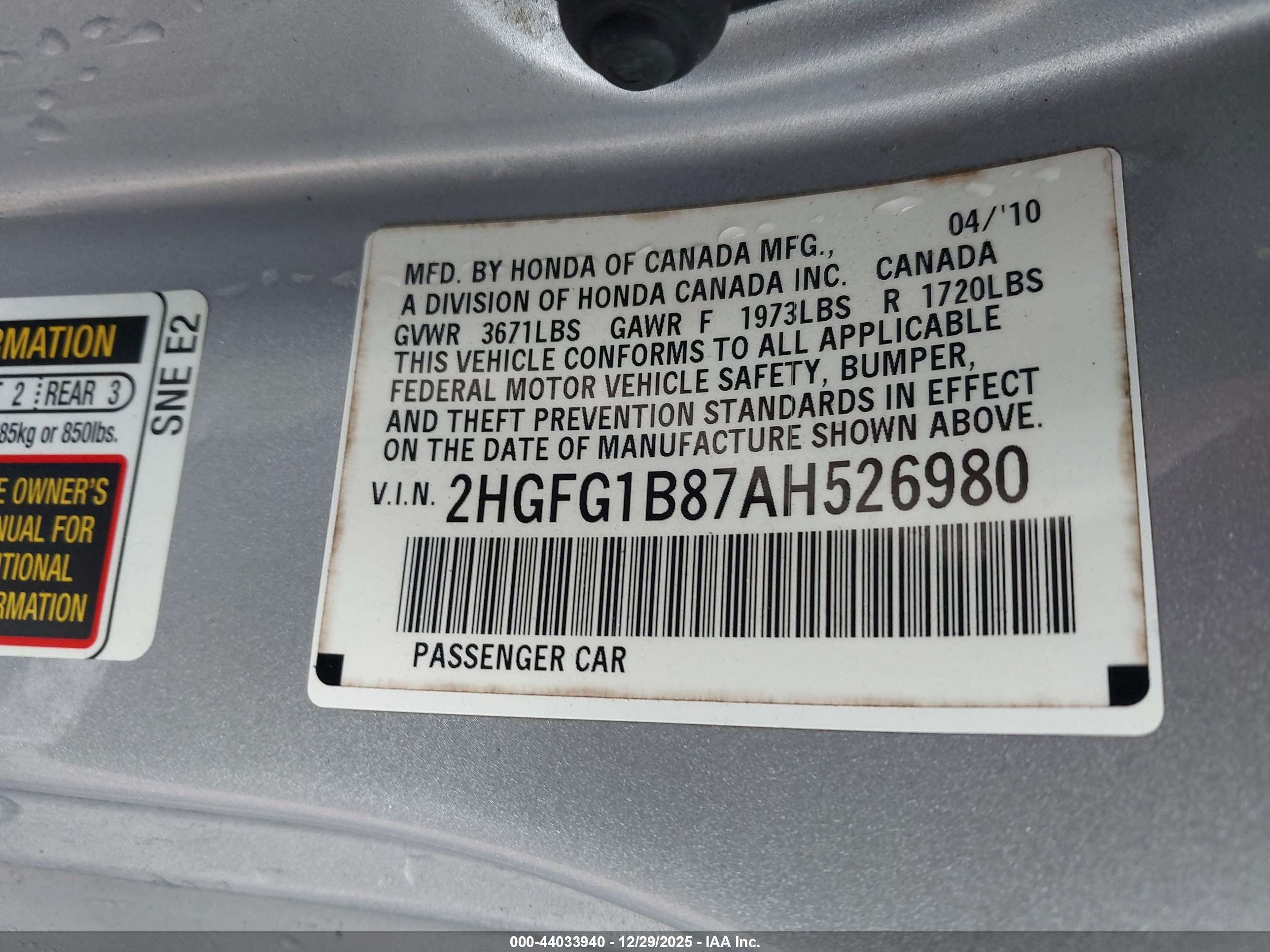 HONDA CIVIC image 9