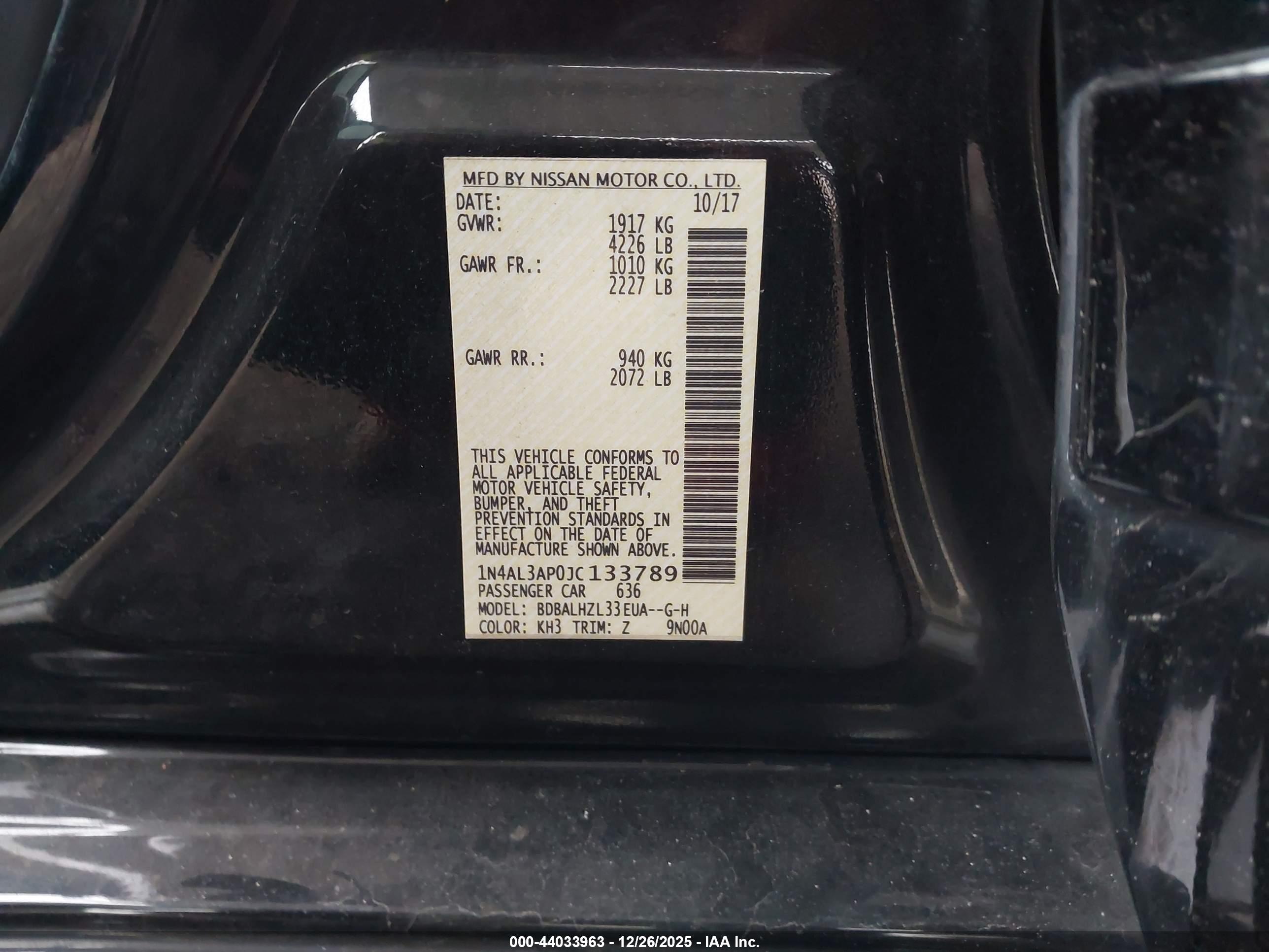 NISSAN ALTIMA image 9