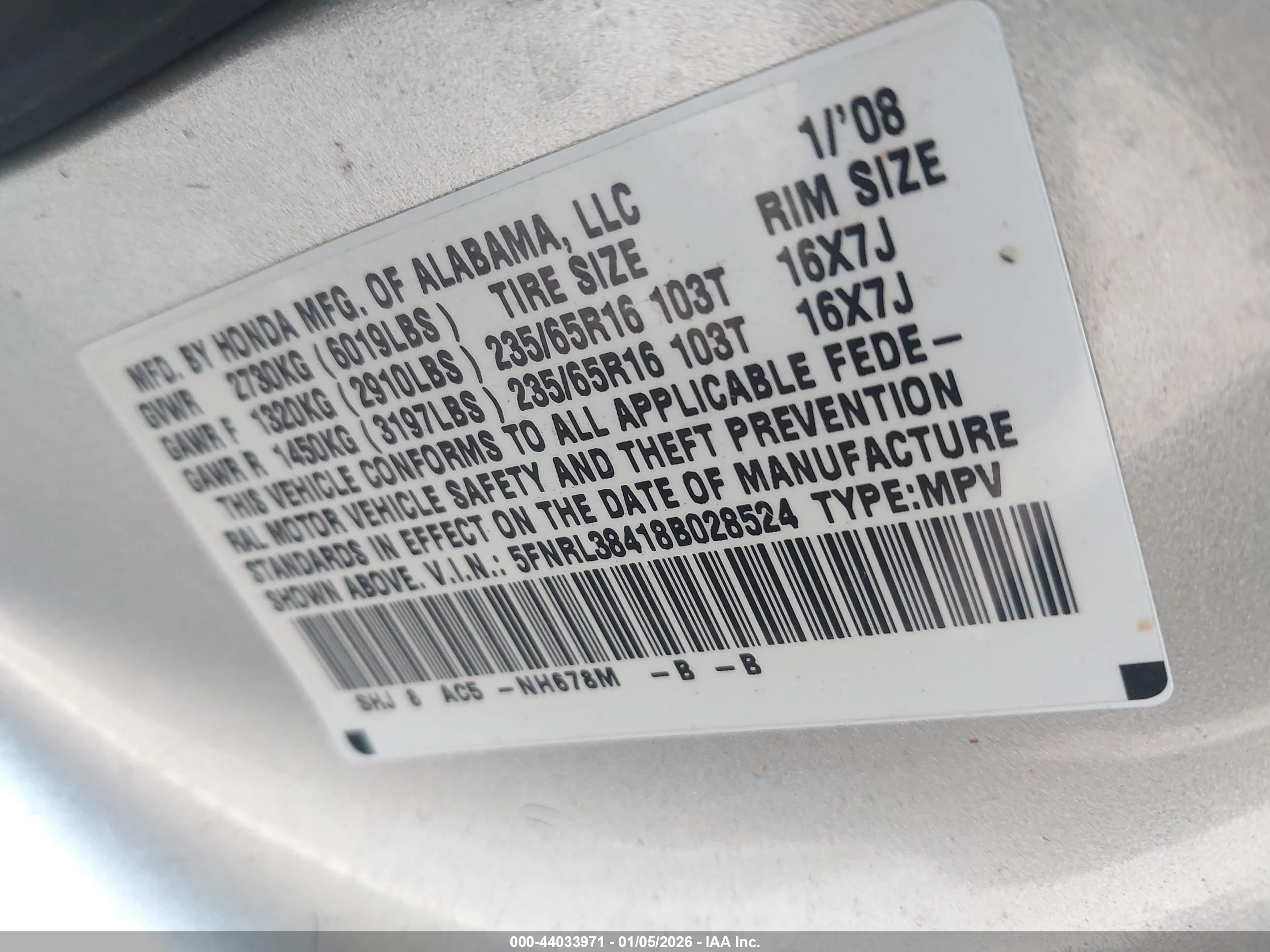 HONDA ODYSSEY image 9