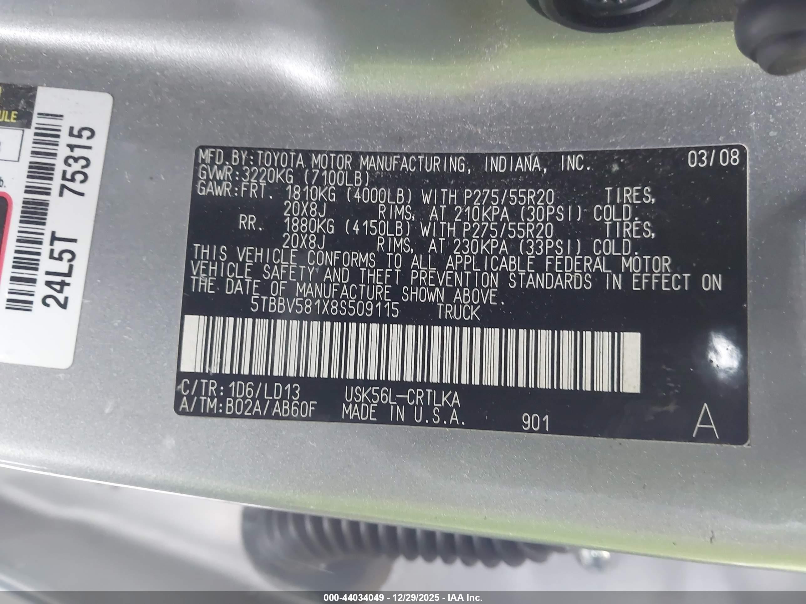TOYOTA TUNDRA image 9