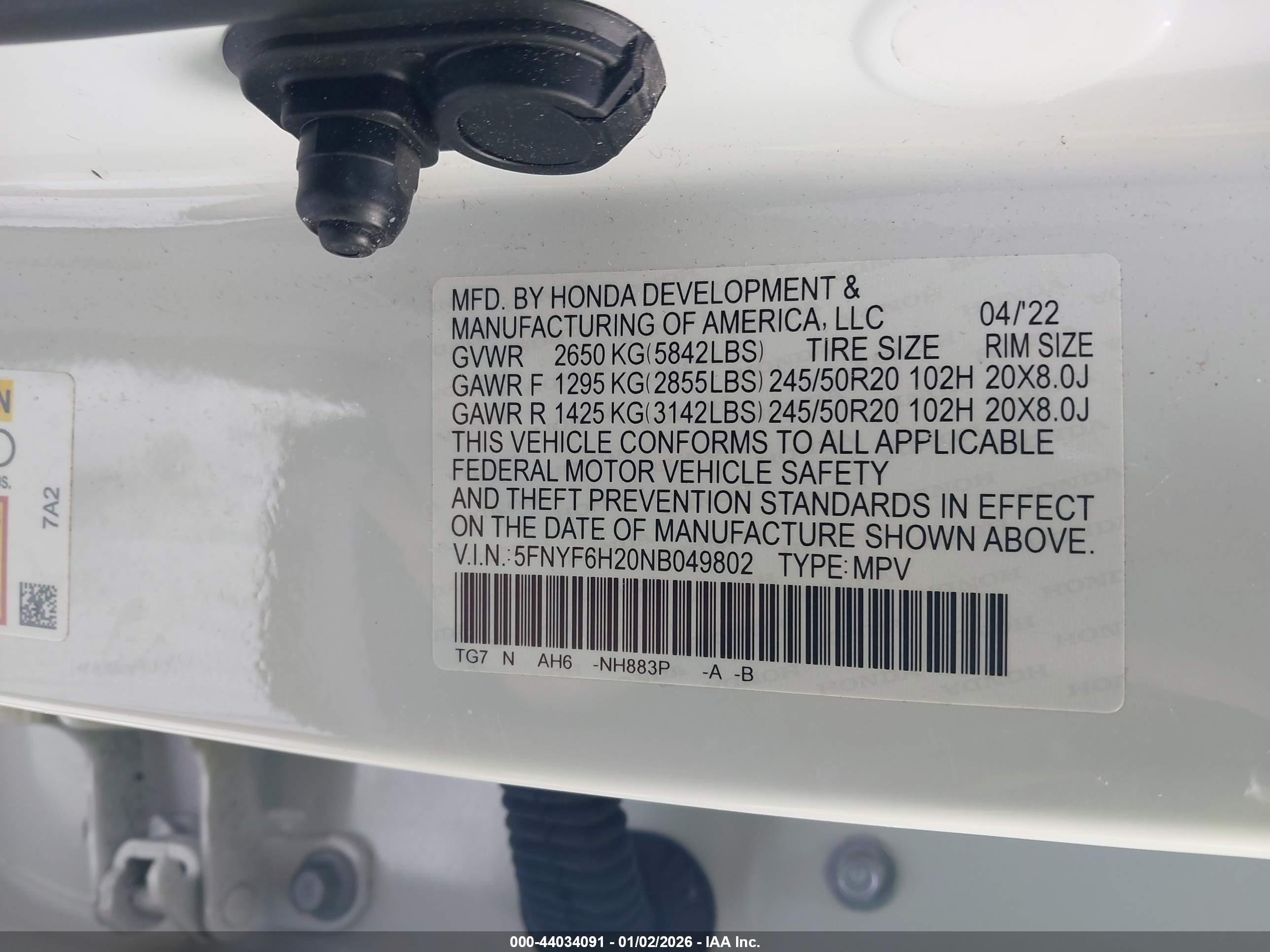 HONDA PILOT image 9