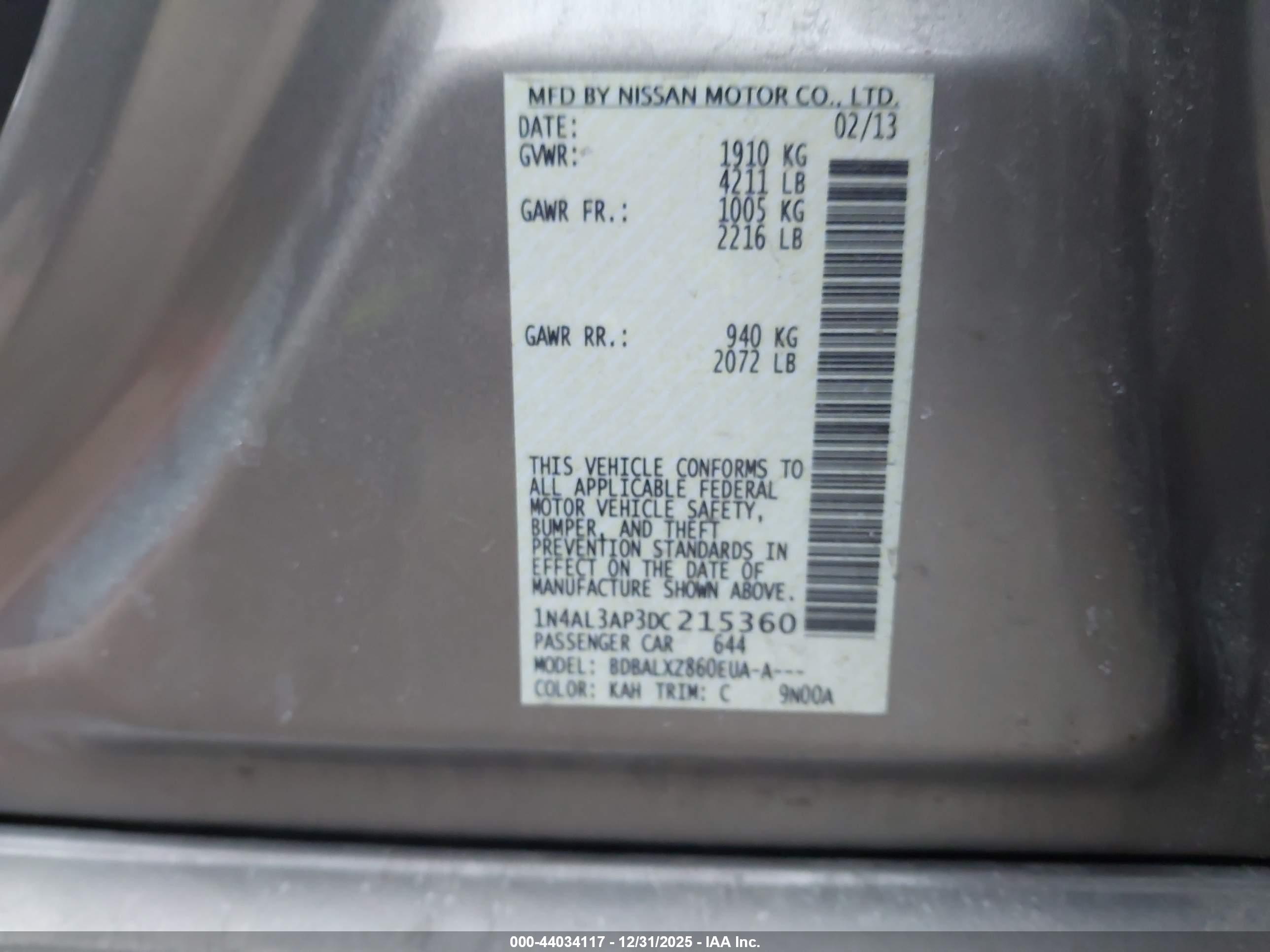 NISSAN ALTIMA image 9
