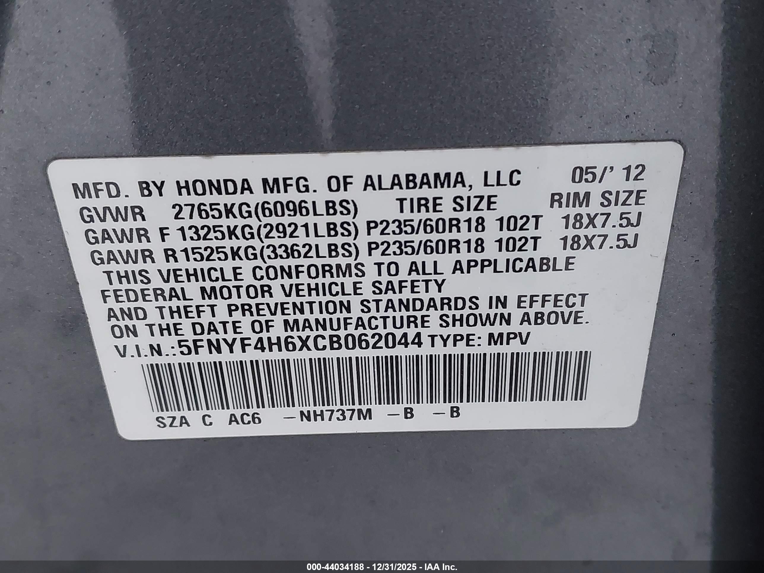 HONDA PILOT image 9