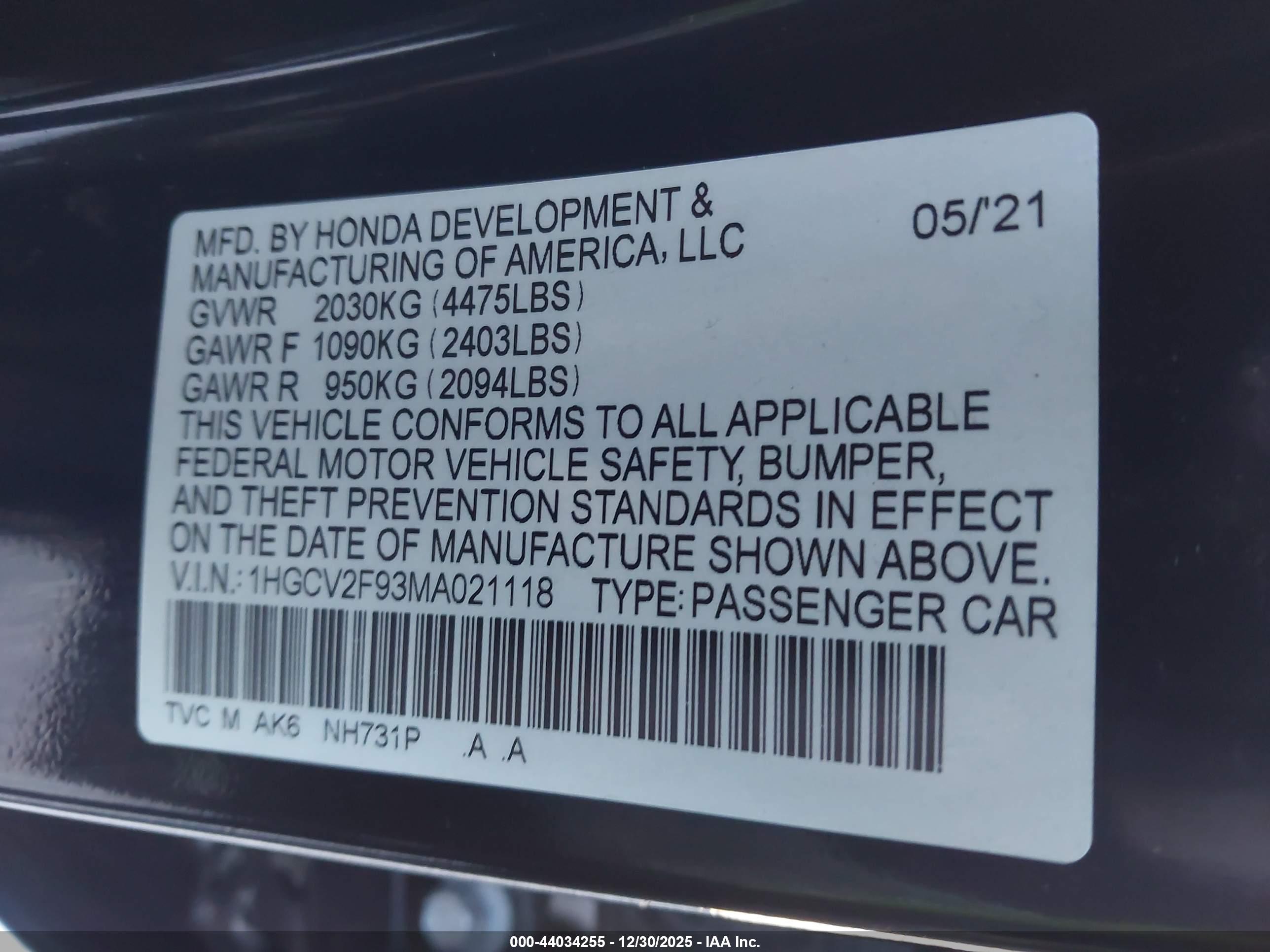 HONDA ACCORD image 9
