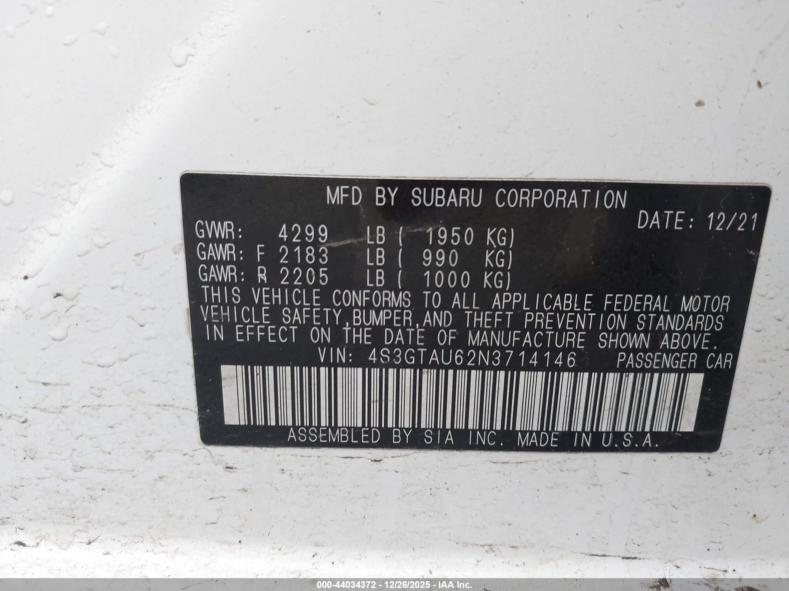 SUBARU IMPREZA image 9