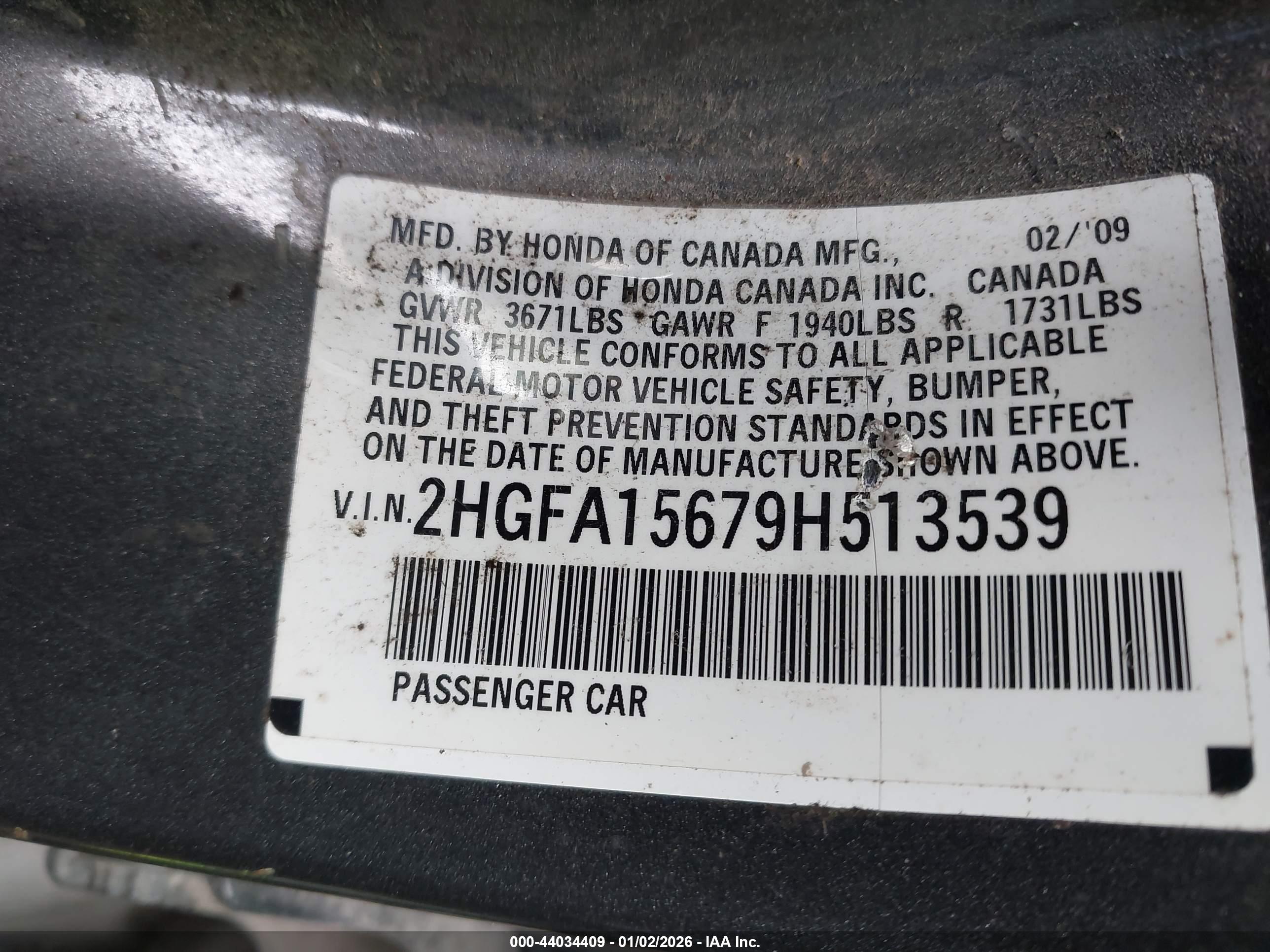 HONDA CIVIC image 9