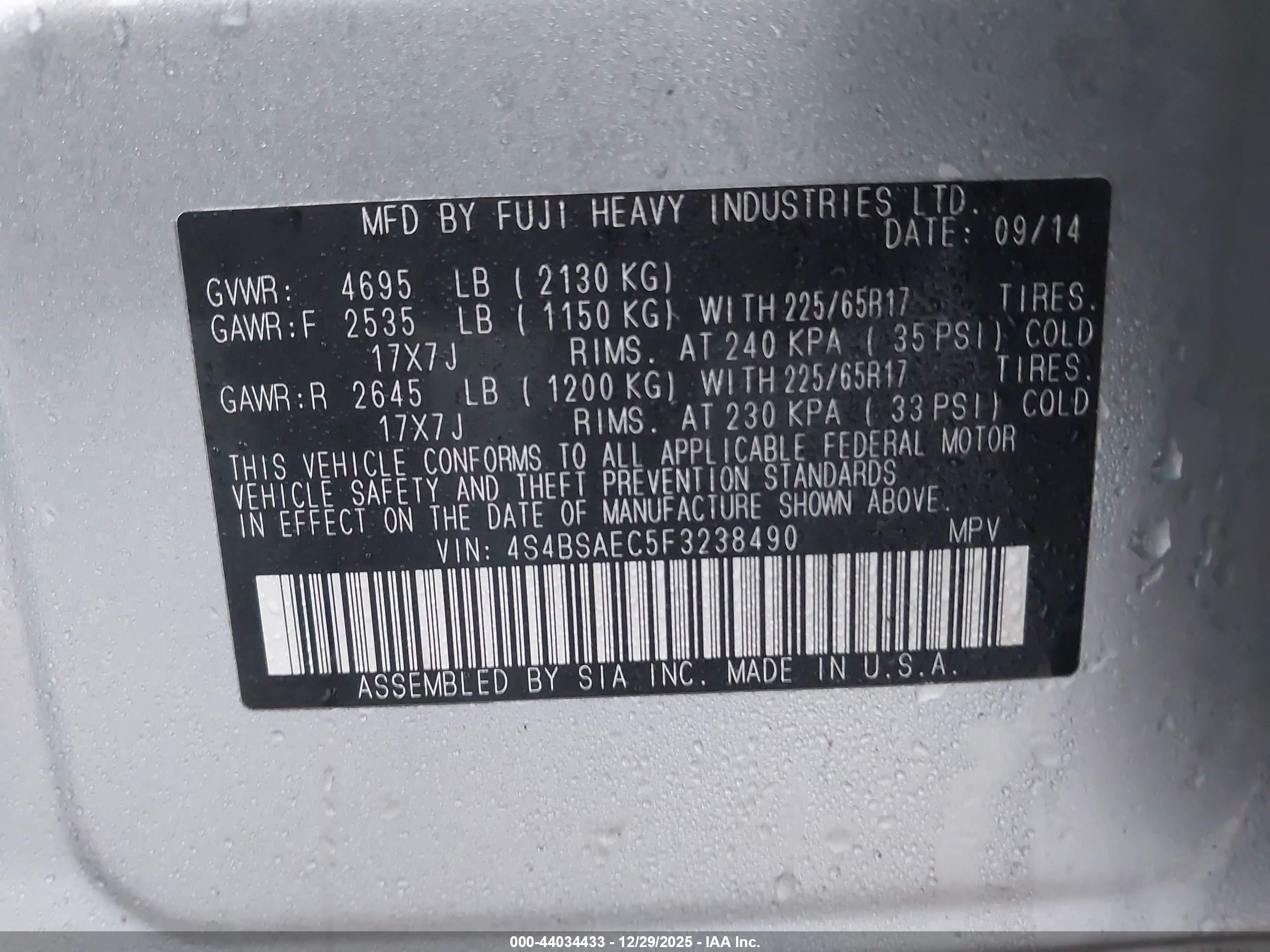 SUBARU OUTBACK image 9