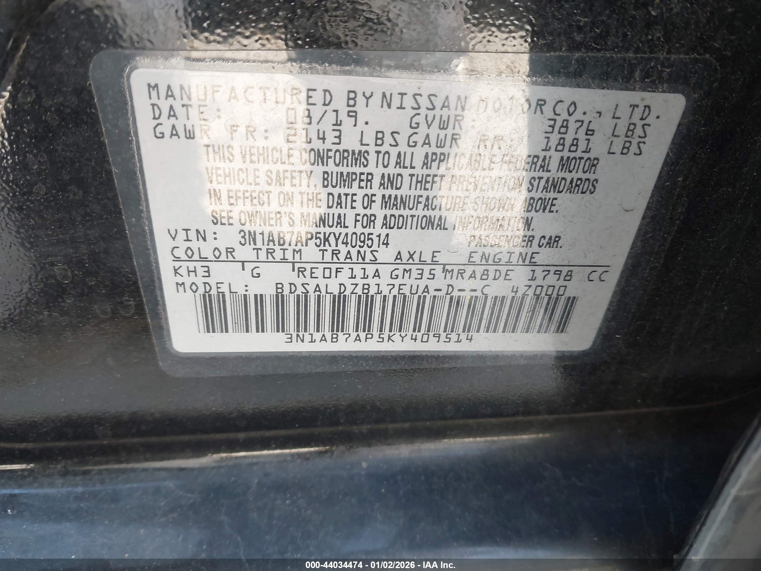NISSAN SENTRA image 9