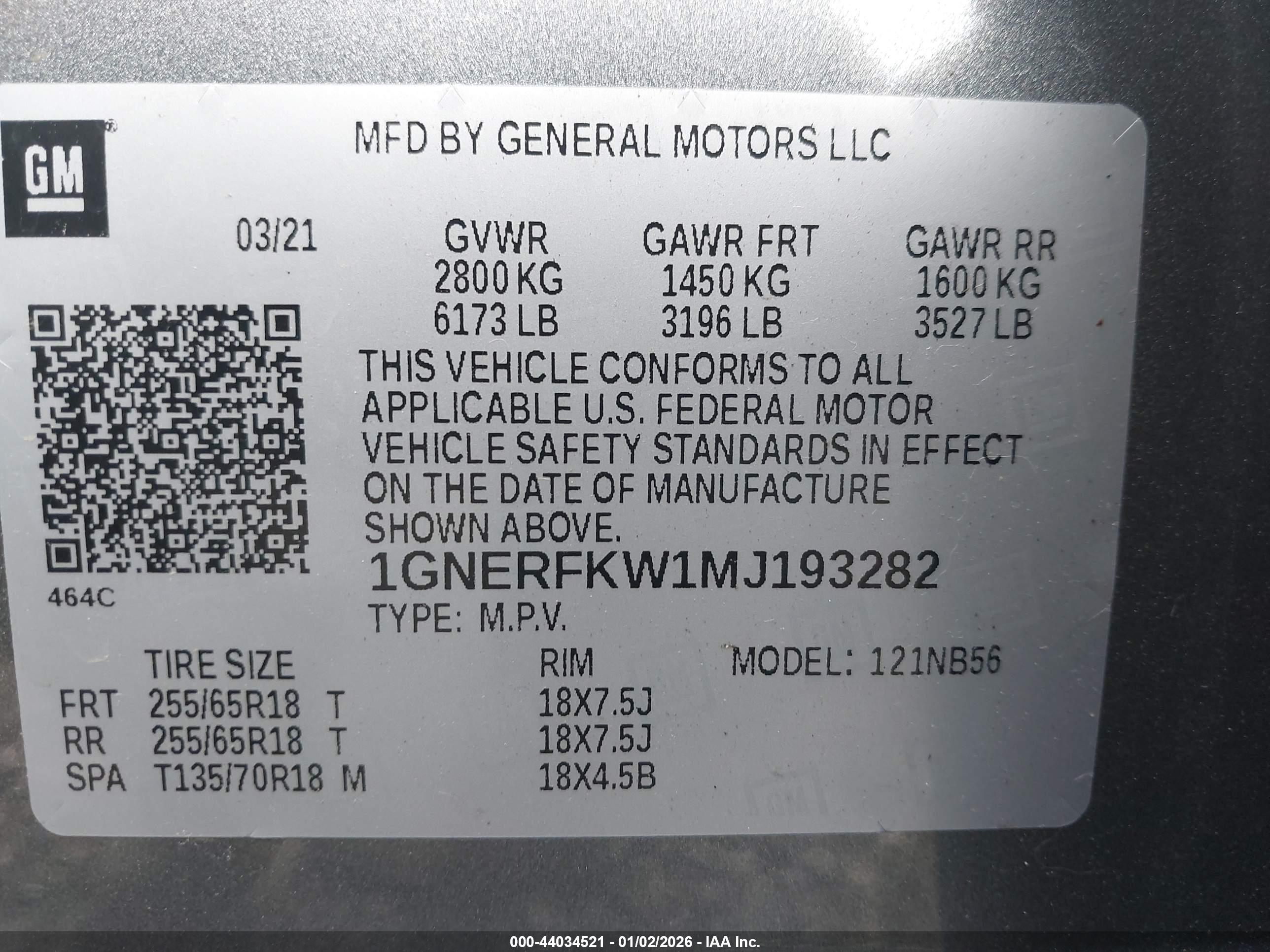 CHEVROLET TRAVERSE image 9