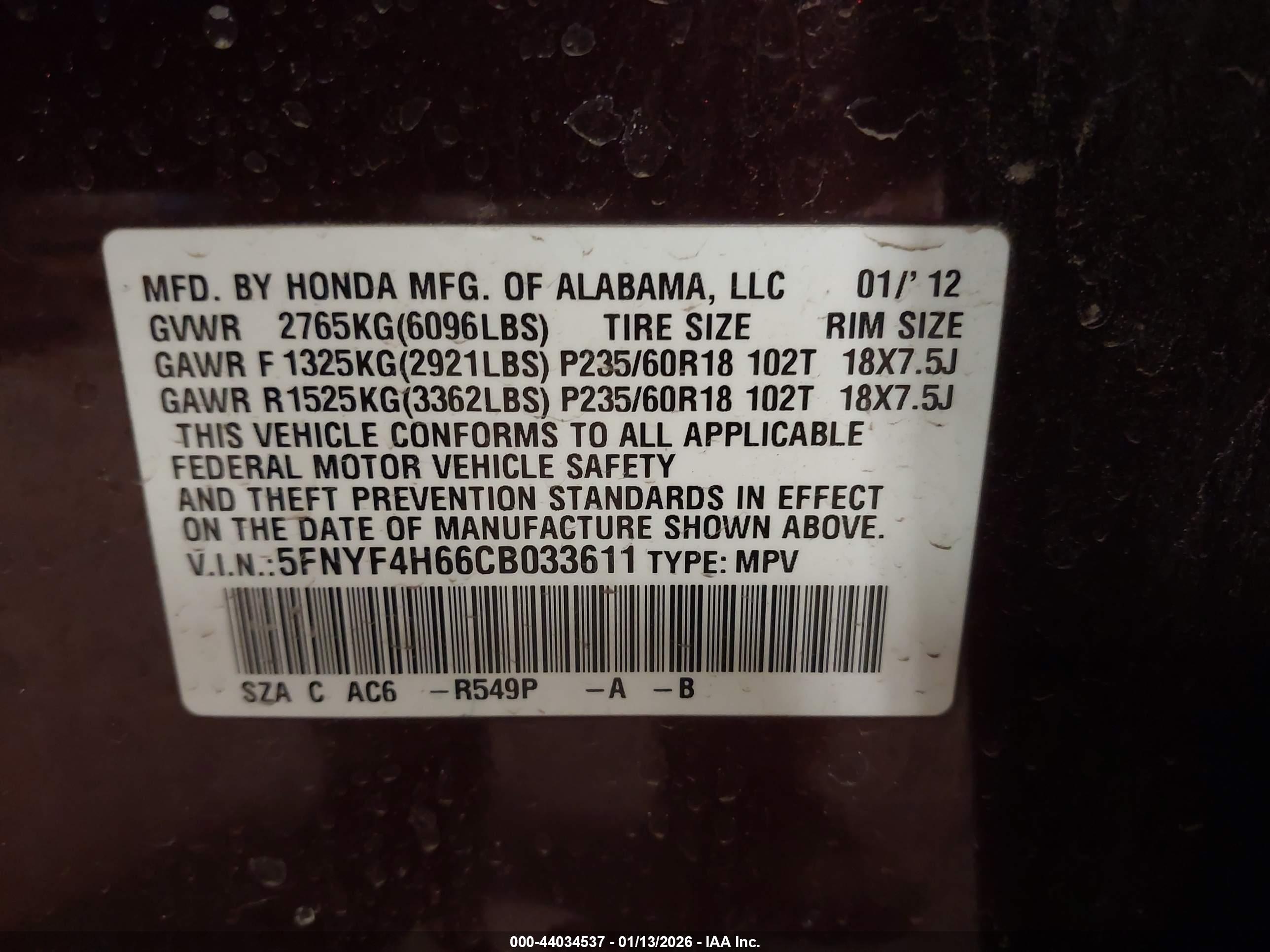 HONDA PILOT image 9