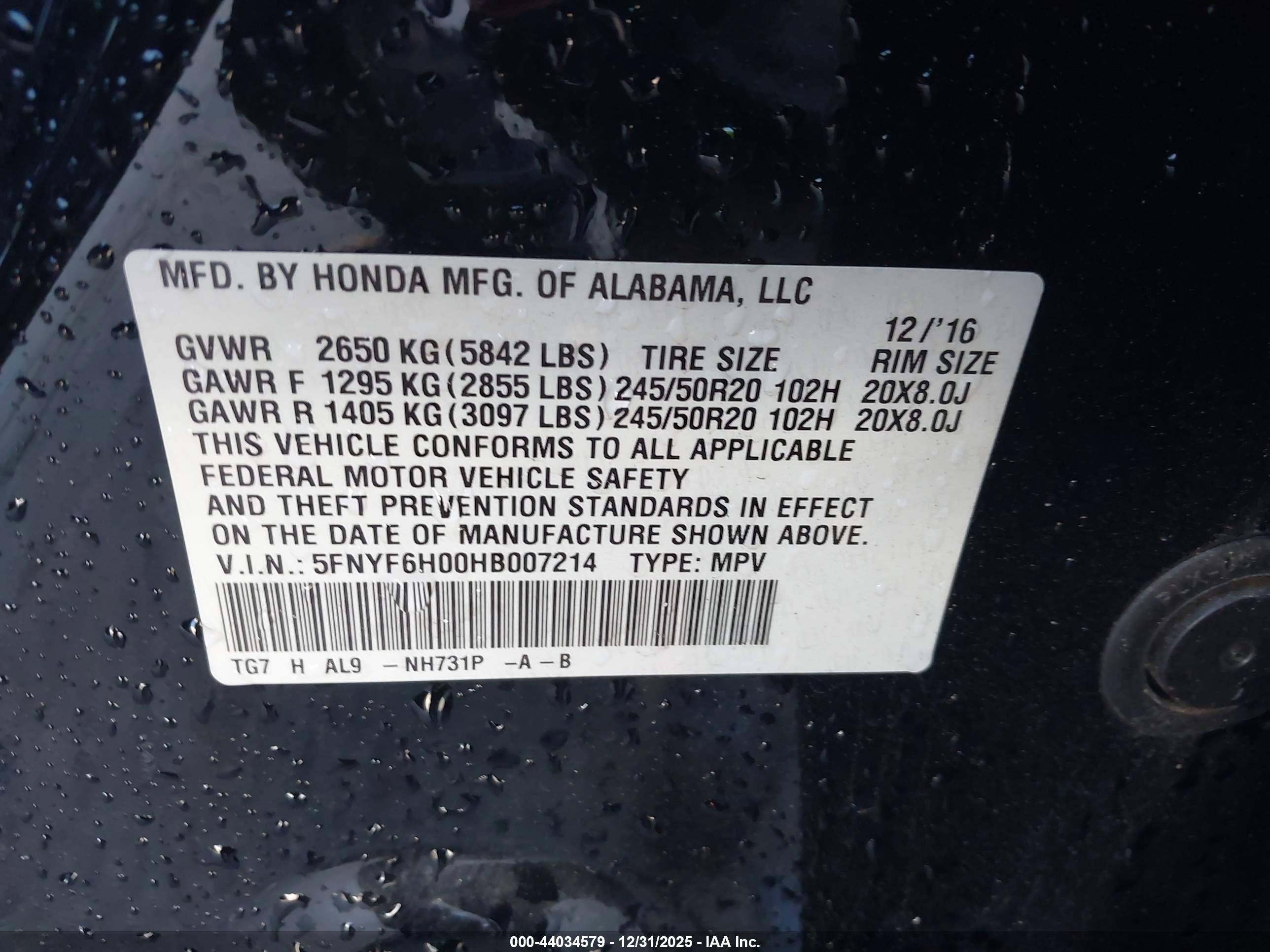 HONDA PILOT image 9