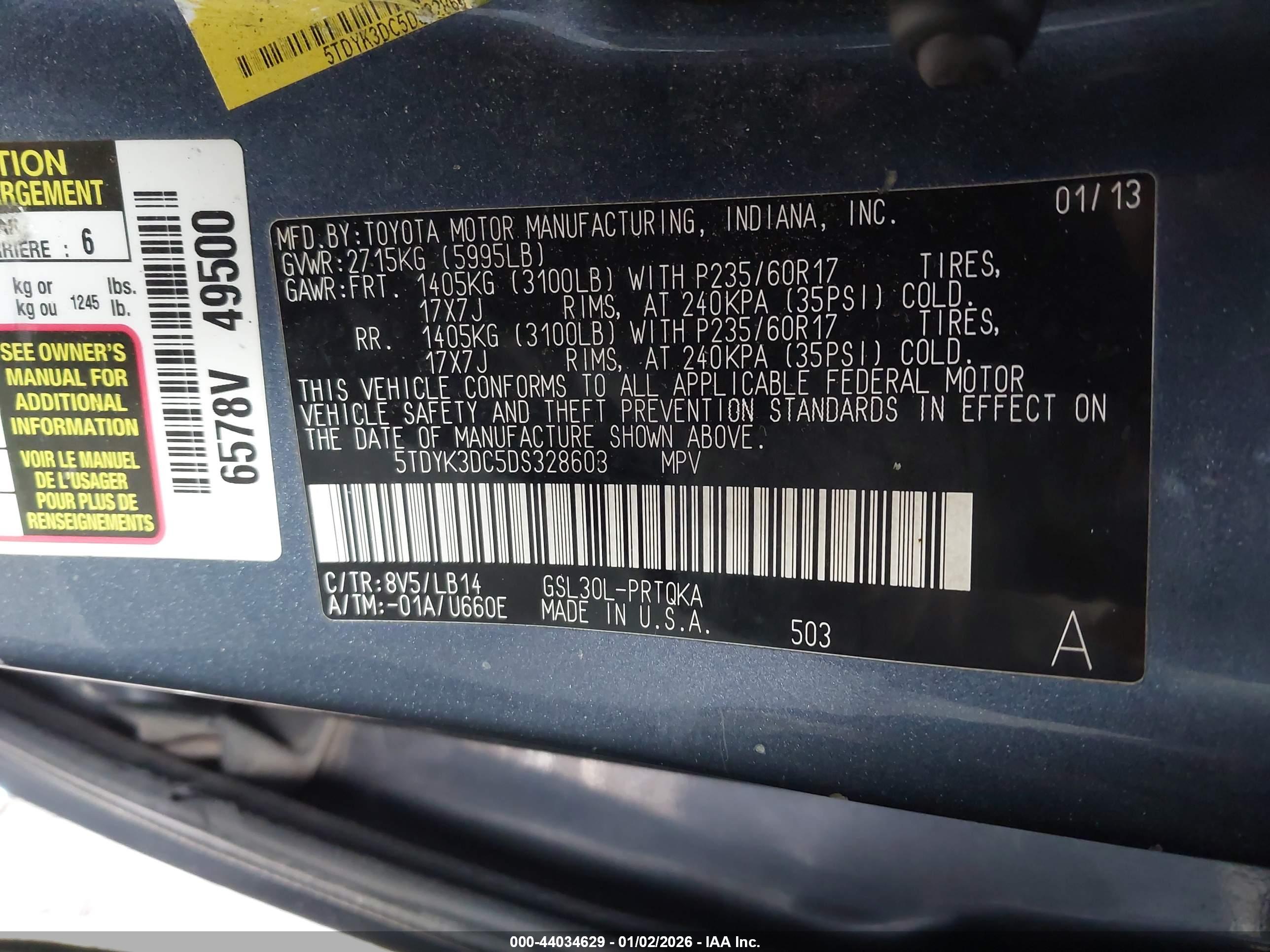 TOYOTA SIENNA image 9